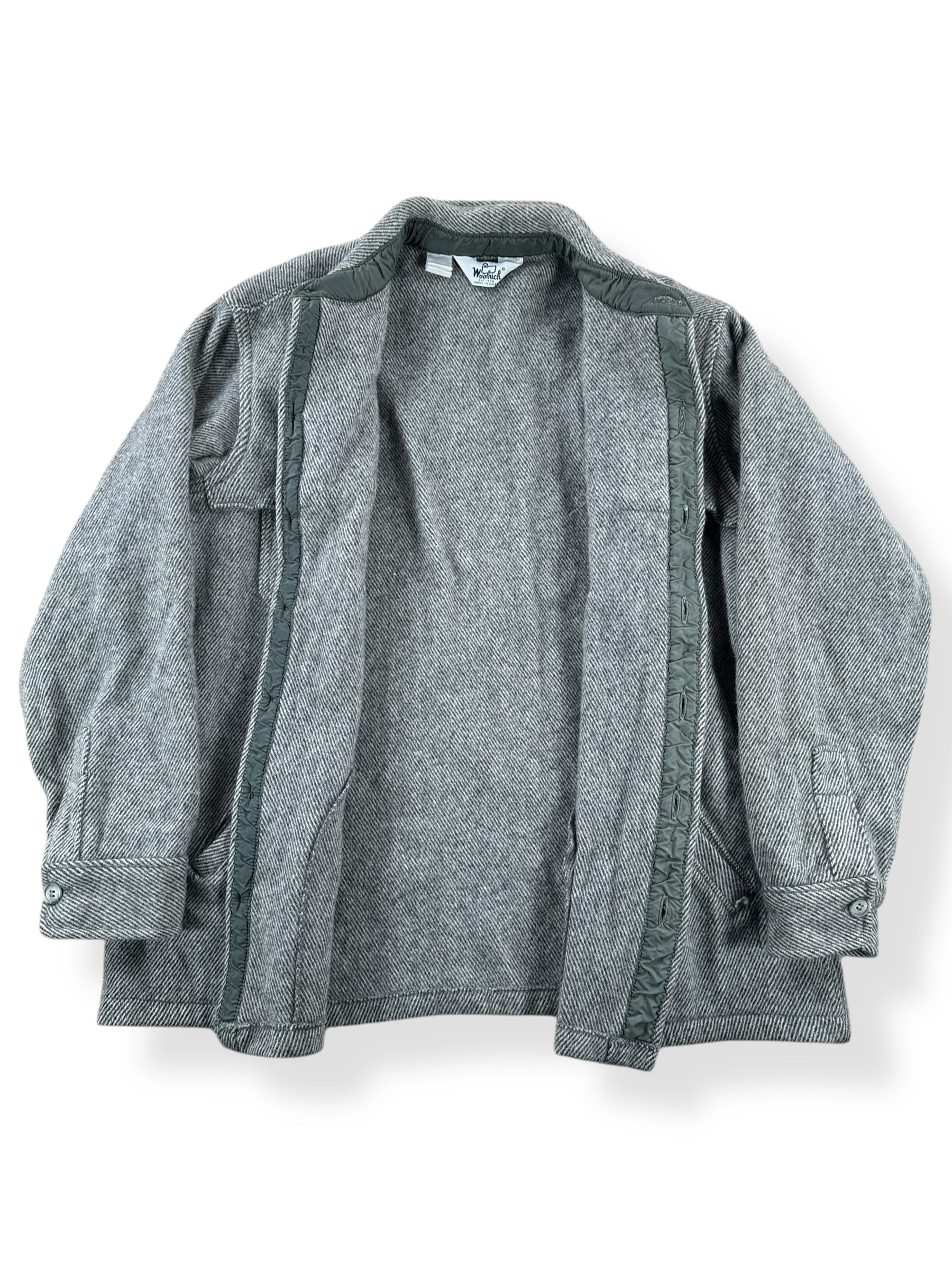 Inside of Vintage Woolrich Herringbone Halibut Jacket SZ L