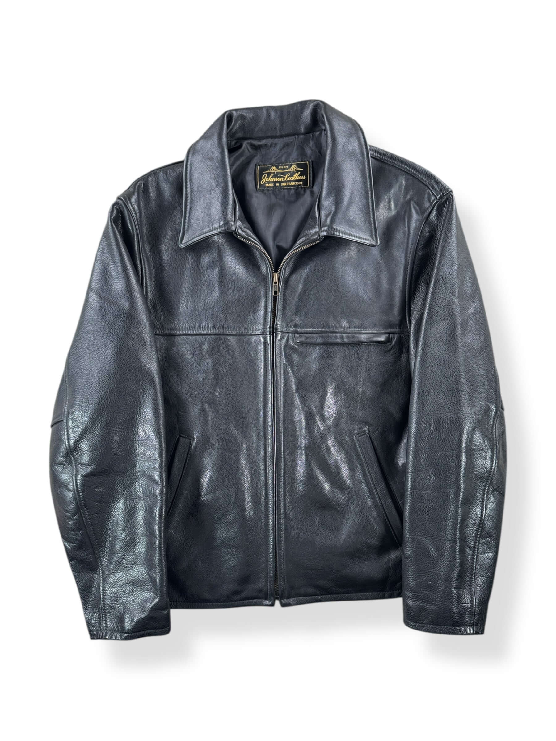 Front of Vintage Johnson Leathers Jacket SZ L