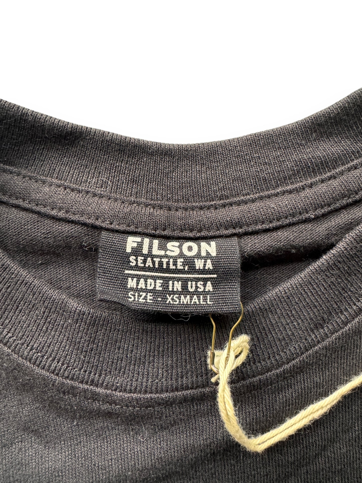 tag on NWT Black Filson Better Outdoor Clothes Tee SZ XS