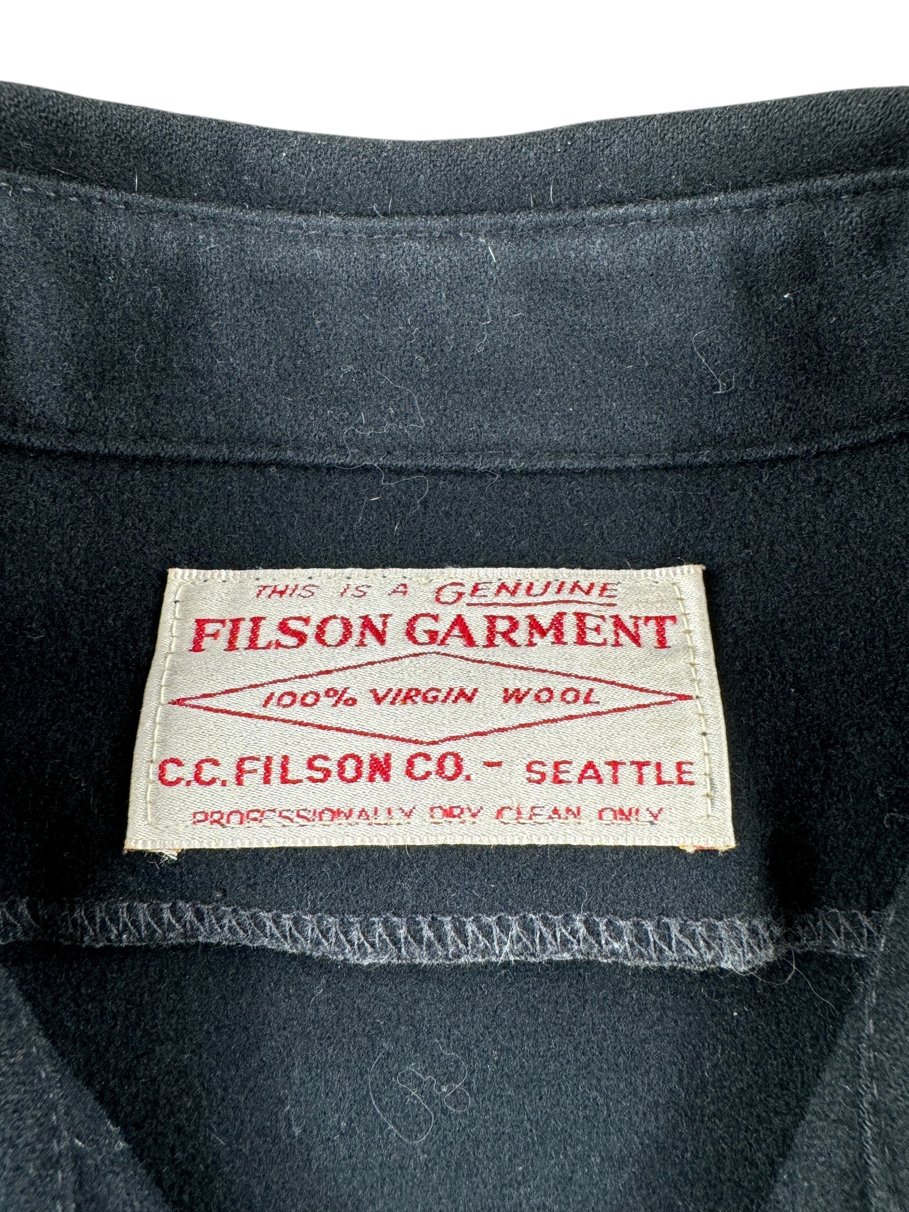 Tag of Filson Navy Jac Shirt SZ XXL