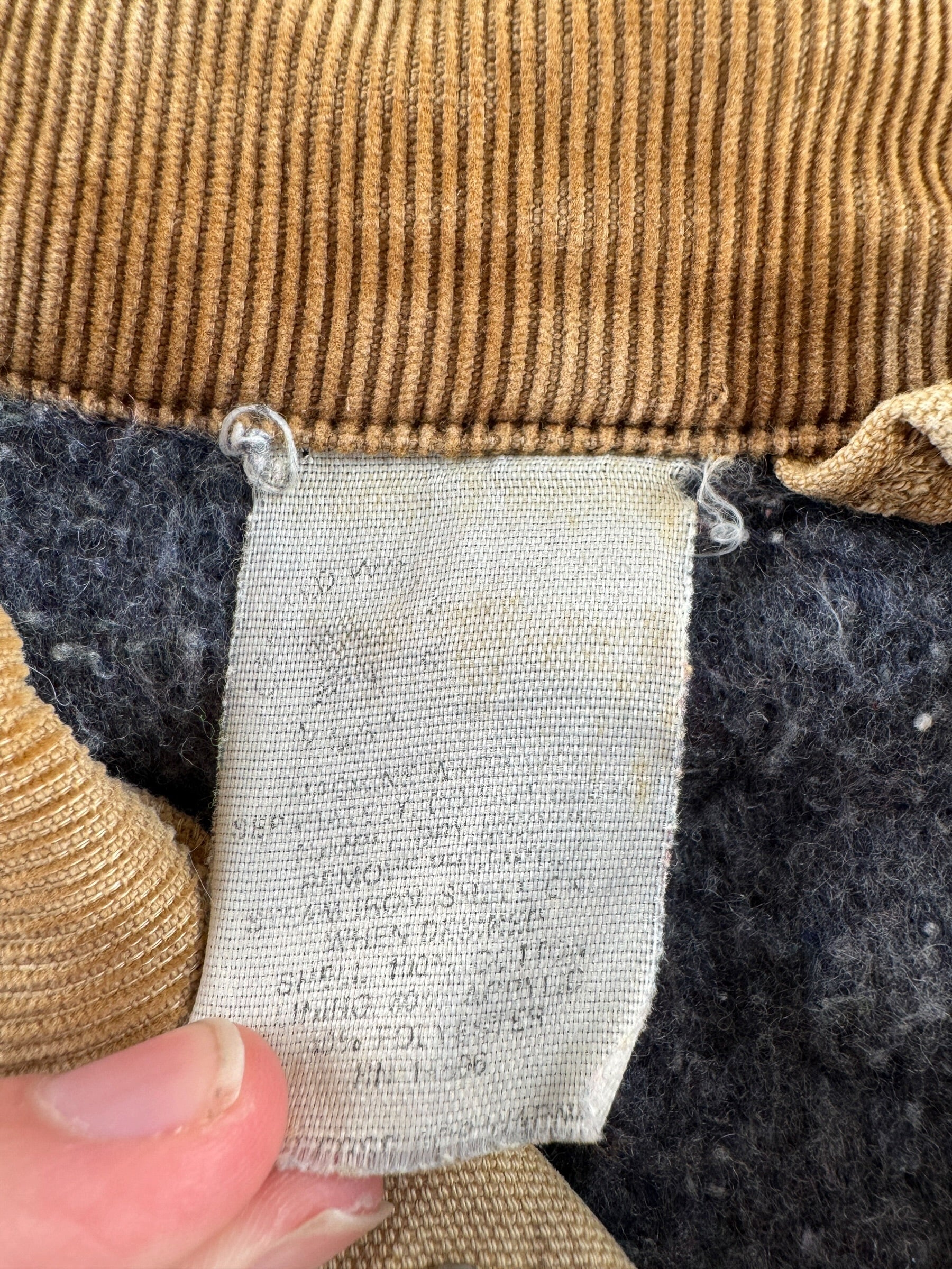 Tag on Vintage Carhartt Tan Duck Chore Coat SZ XL
