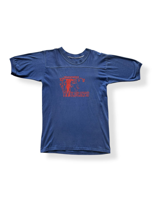 Front of Vintage Ponderosa Wildcats Jersey Tee SZ M
