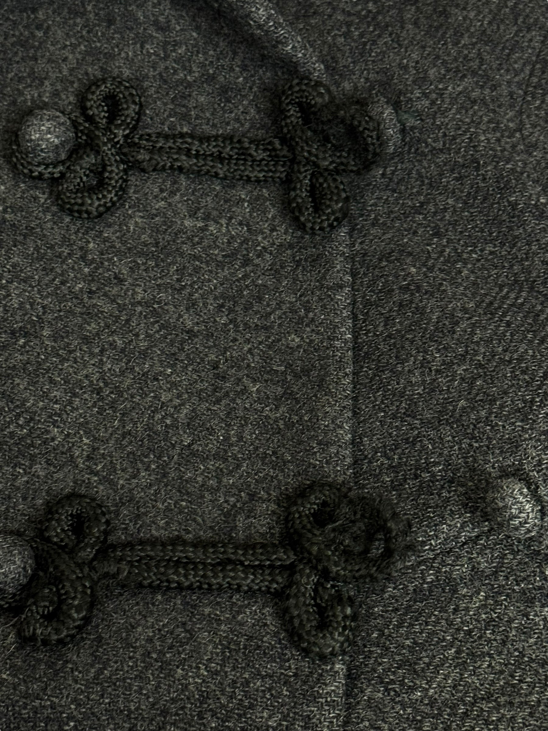 Closure of 1960s Nordstrom's Wool and Lamb's Fur Coat M-L