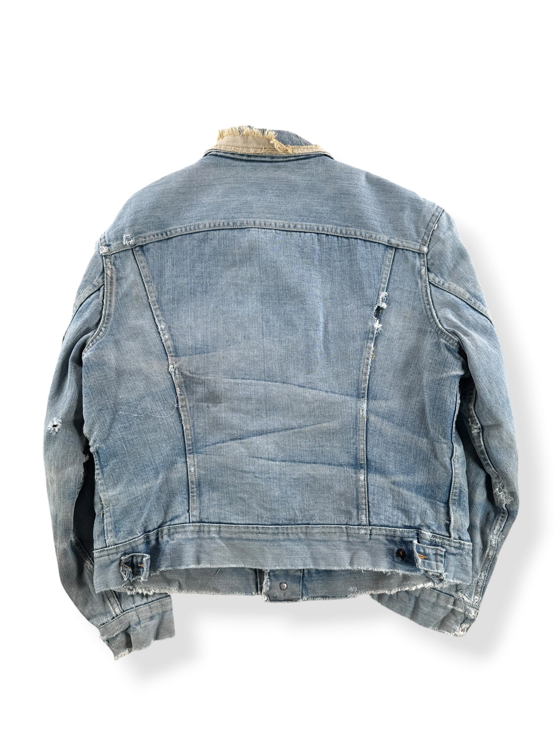 Back of Vintage Thrashed 70s Lee Storm Rider Denim Jacket SZ L