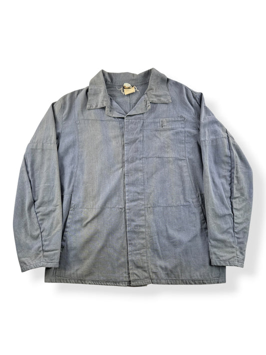 Front of Vintage Faded French Chore Blouse SZ XL