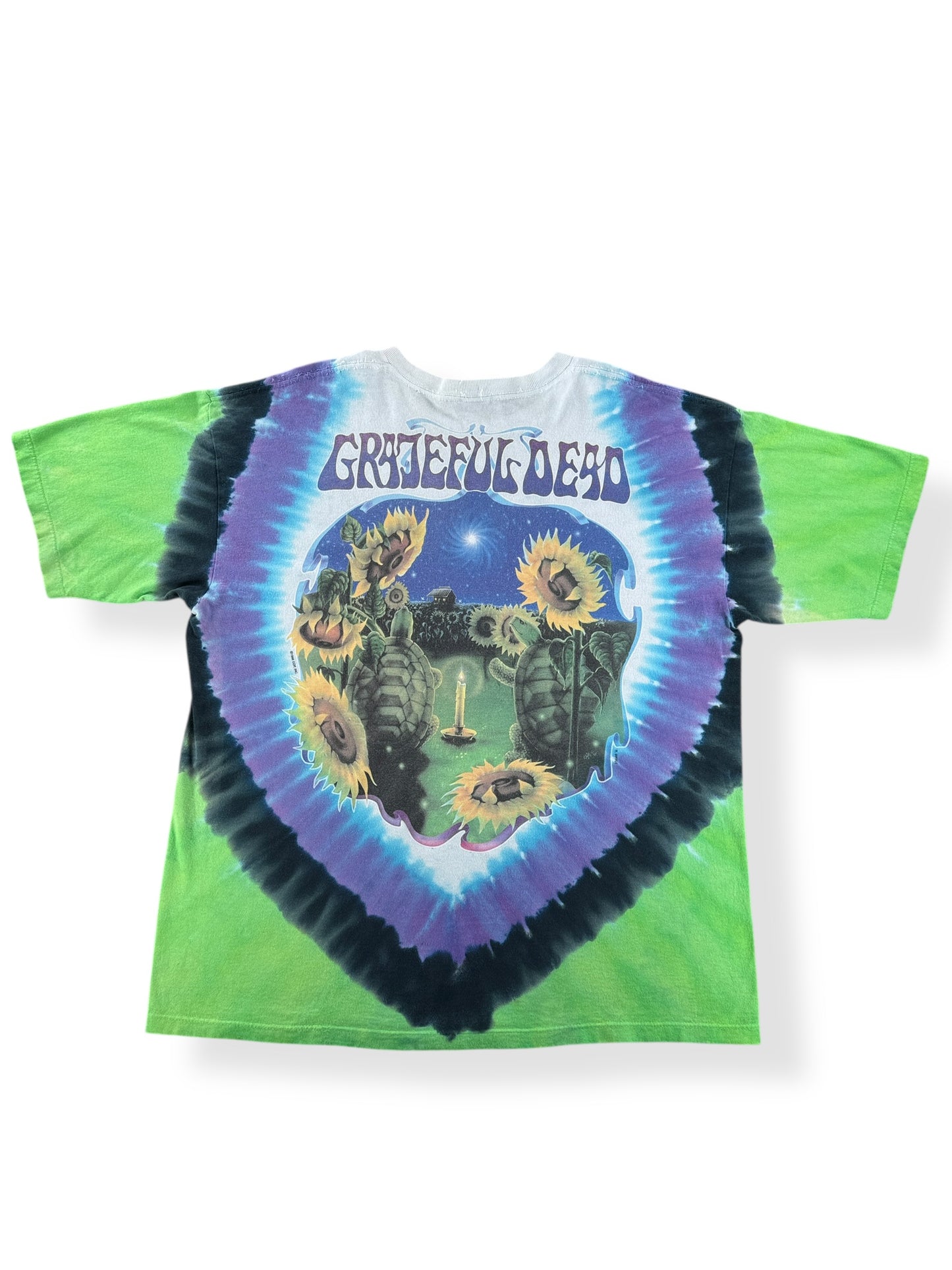 Back of Vintage Grateful Dead Sunflowers & Turtles Tee SZ XL