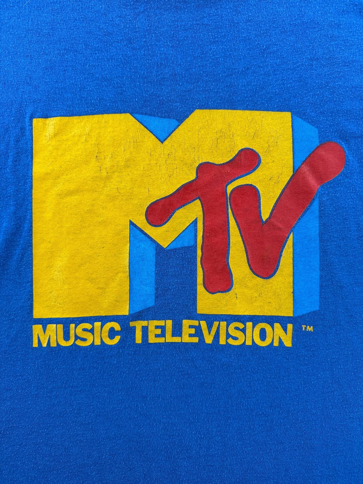 Front graphic on Vintage 1980s MTV Tee SZ M (Fits XS)