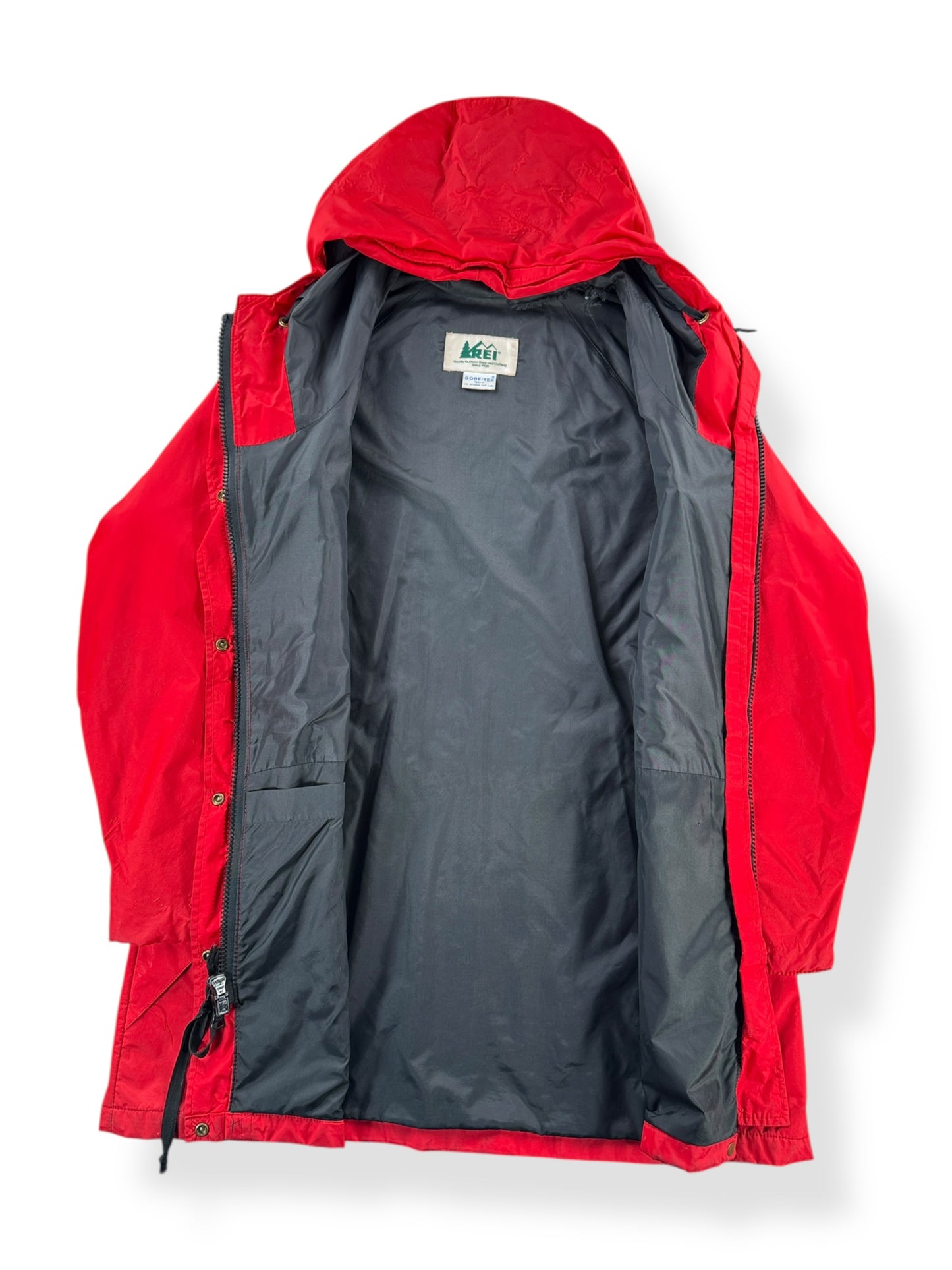 Inside of Vintage REI Gore Tex Rain Parka SZ L