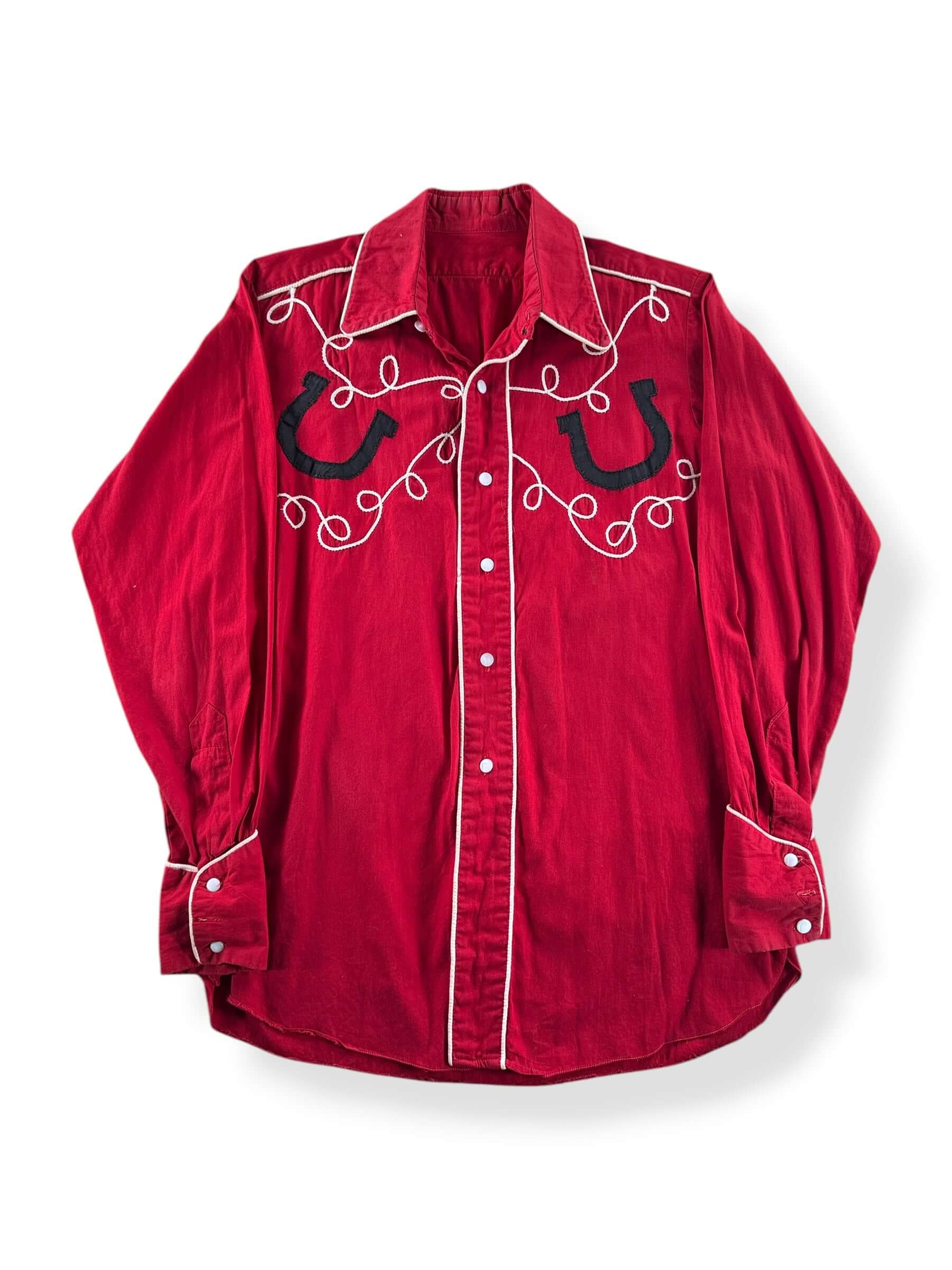 Front of Vintage Embroidered Homemade Rodeo Shirt SZ L