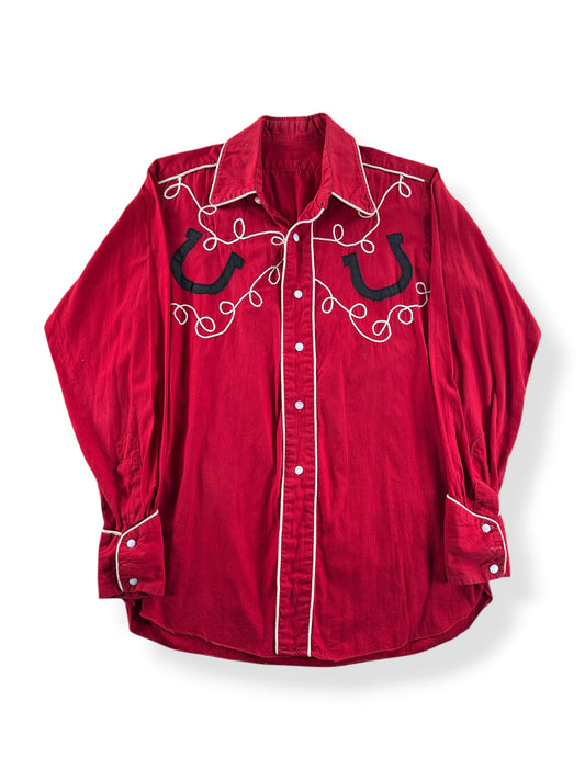 Front of Vintage Embroidered Homemade Rodeo Shirt SZ L