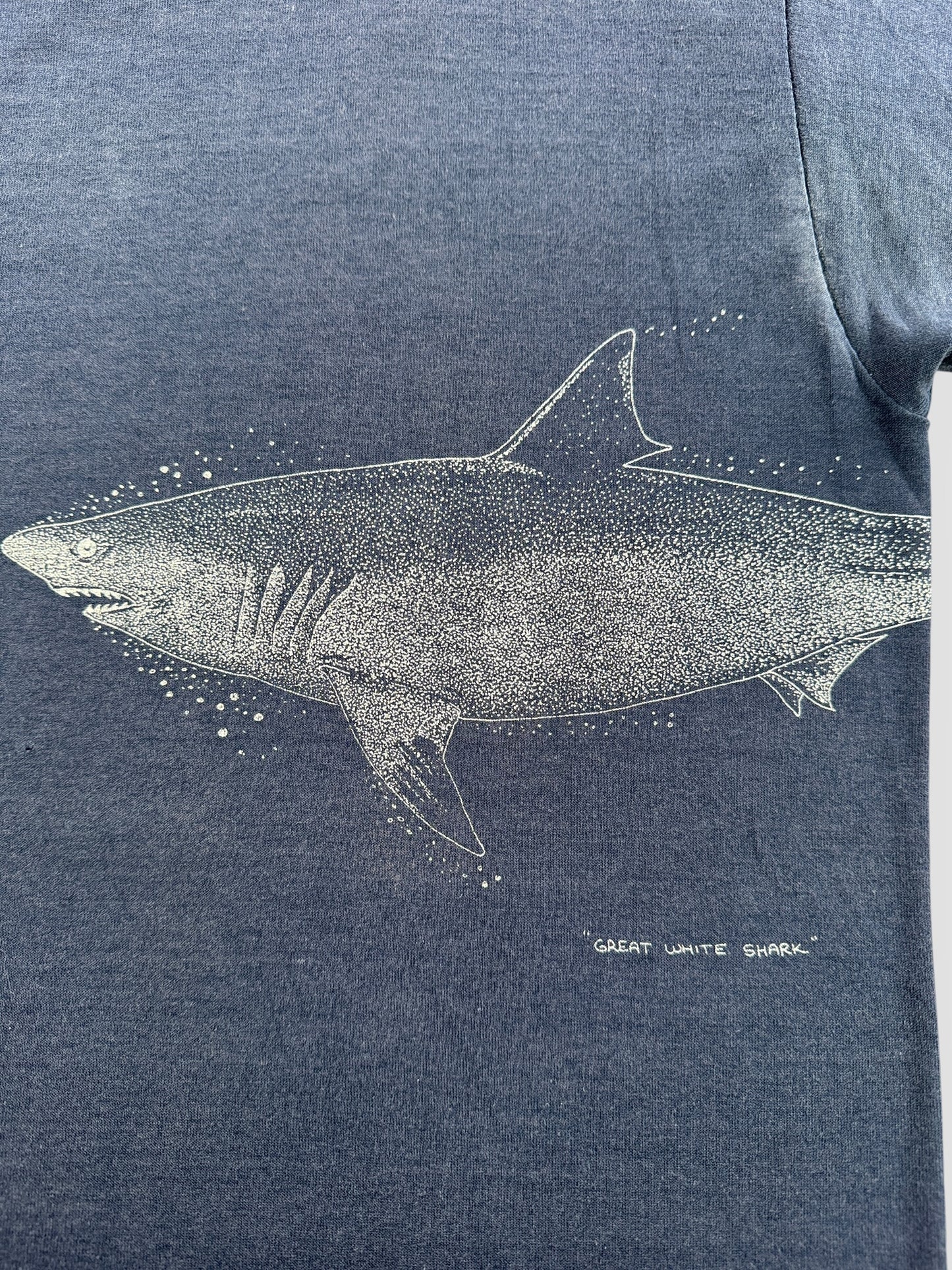 Graphic on Vintage Oh Shit Shark Tee S XL (Fits L)