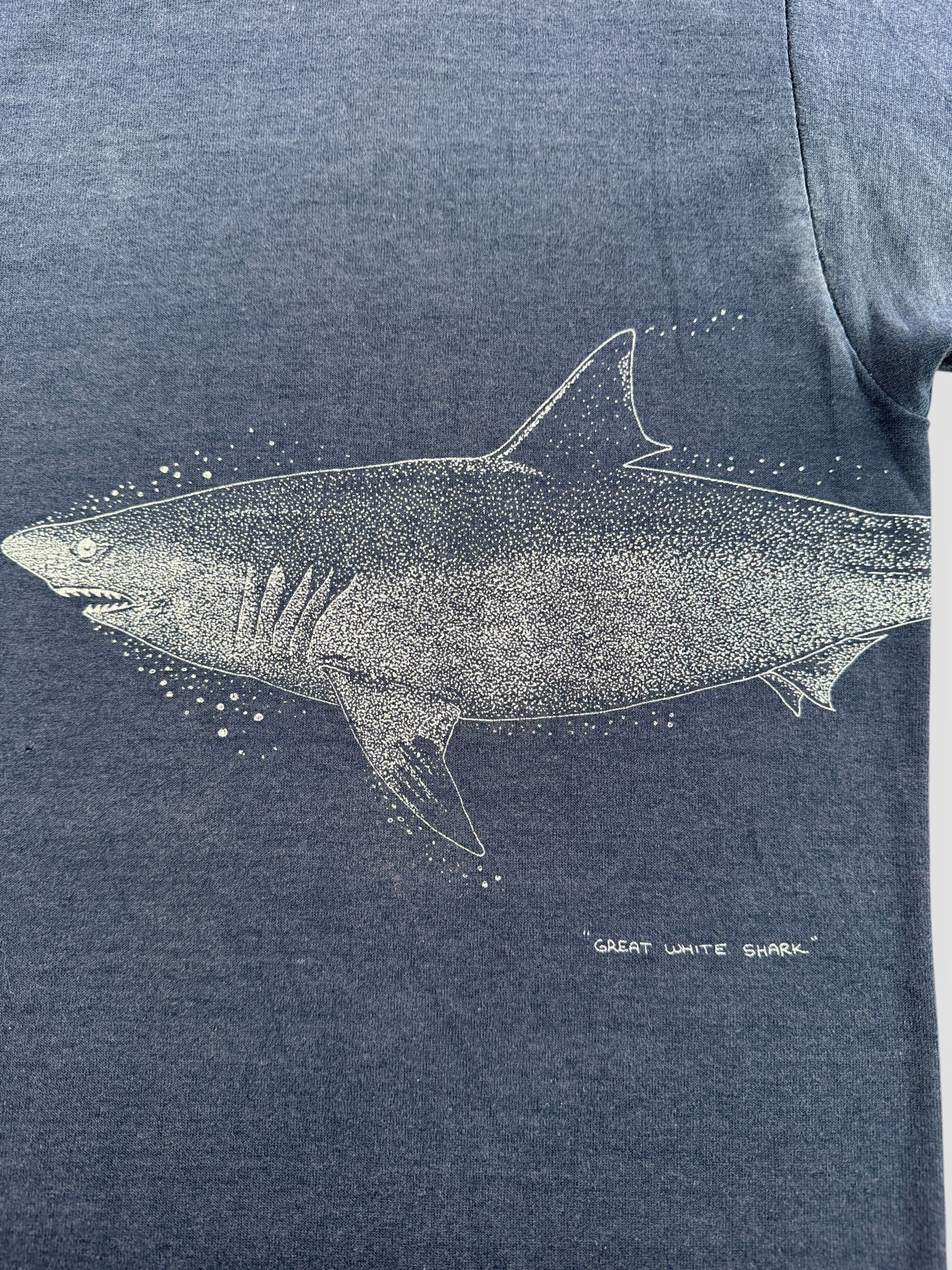Graphic on Vintage Oh Shit Shark Tee S XL (Fits L)