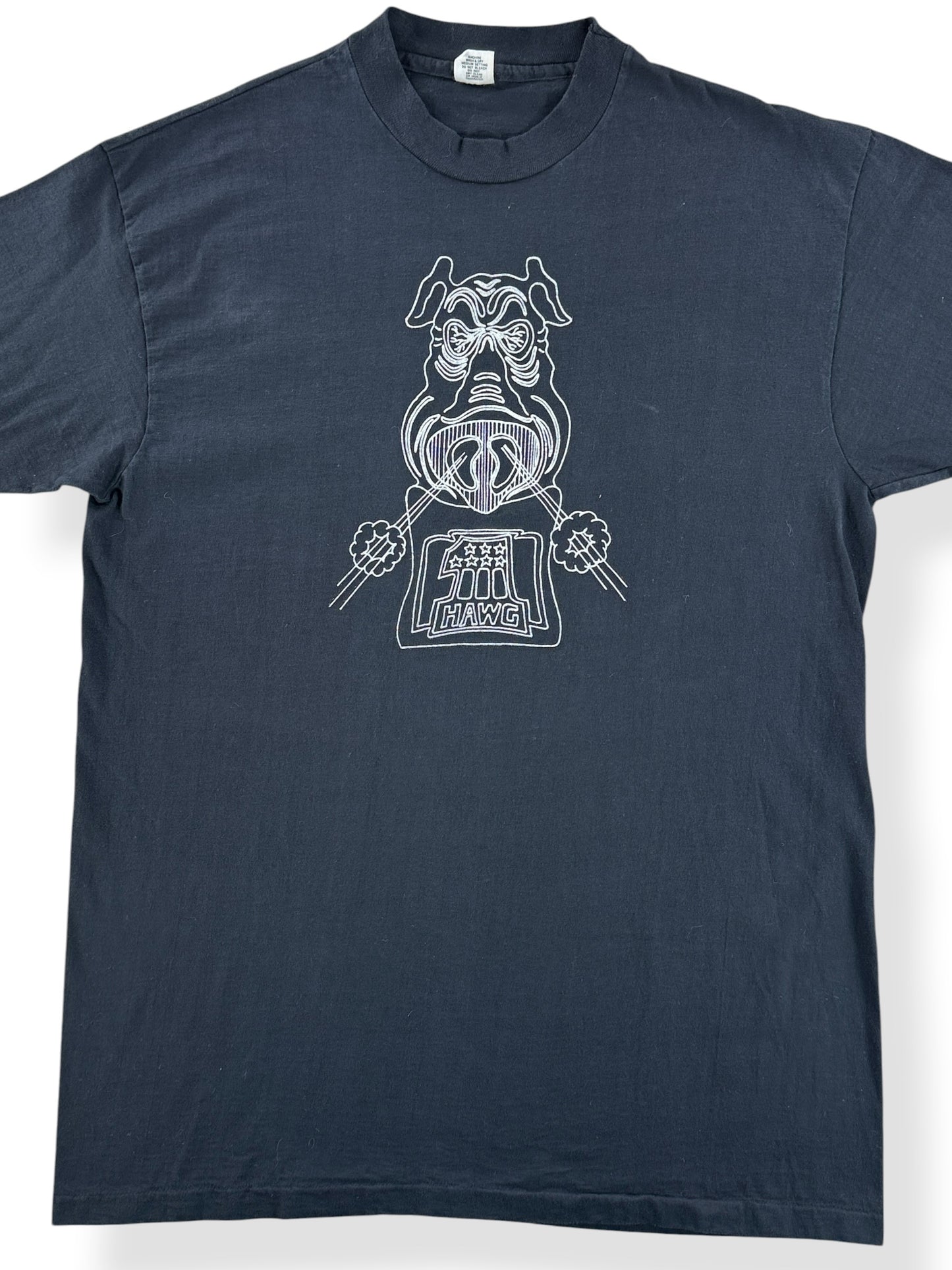 Front Close Up of Vintage #1 Hawg Harley Davidson Tee SZ L