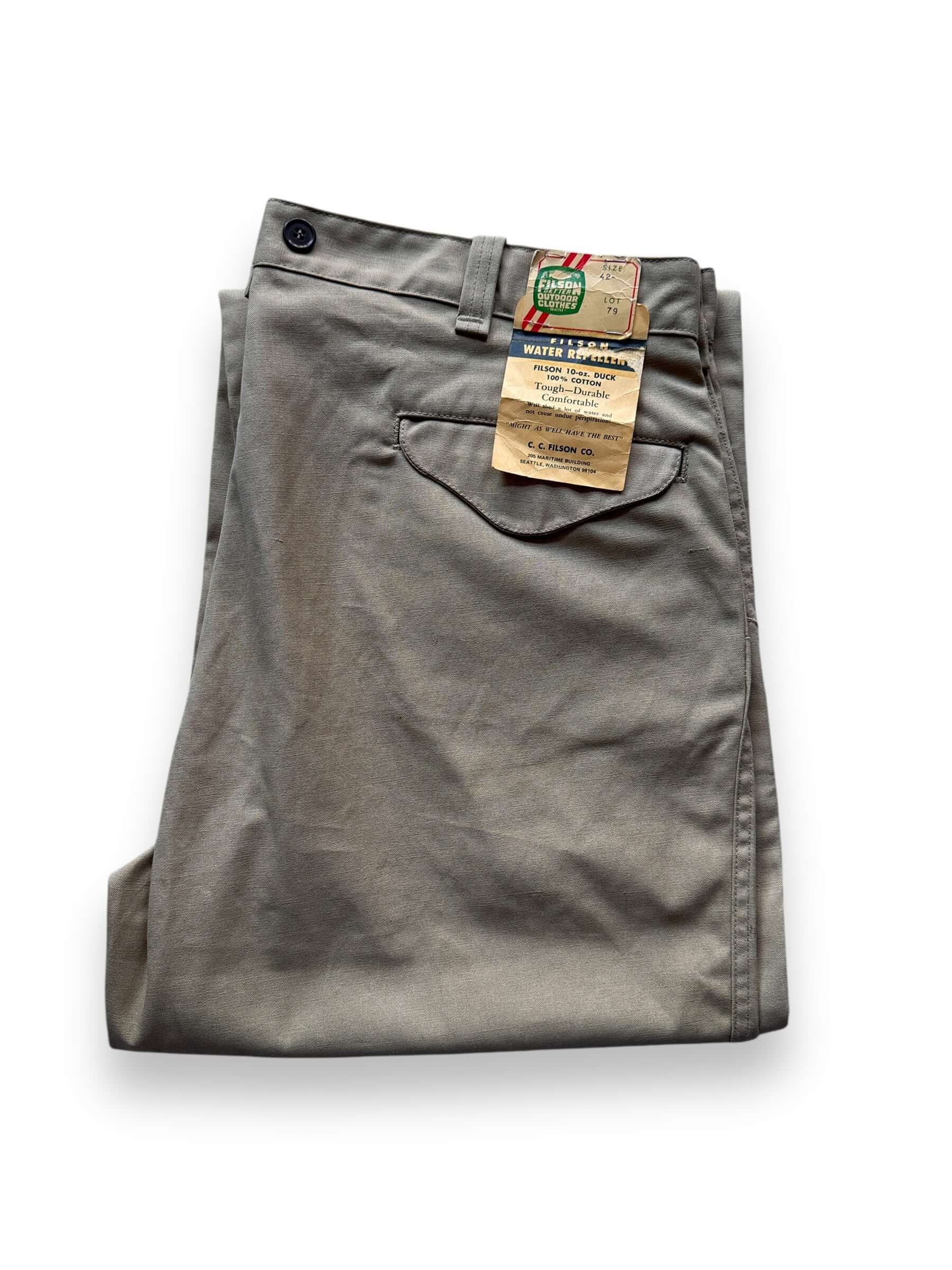 folded up Vintage NOS 80s Era Filson 10 oz Duck Chinos W42