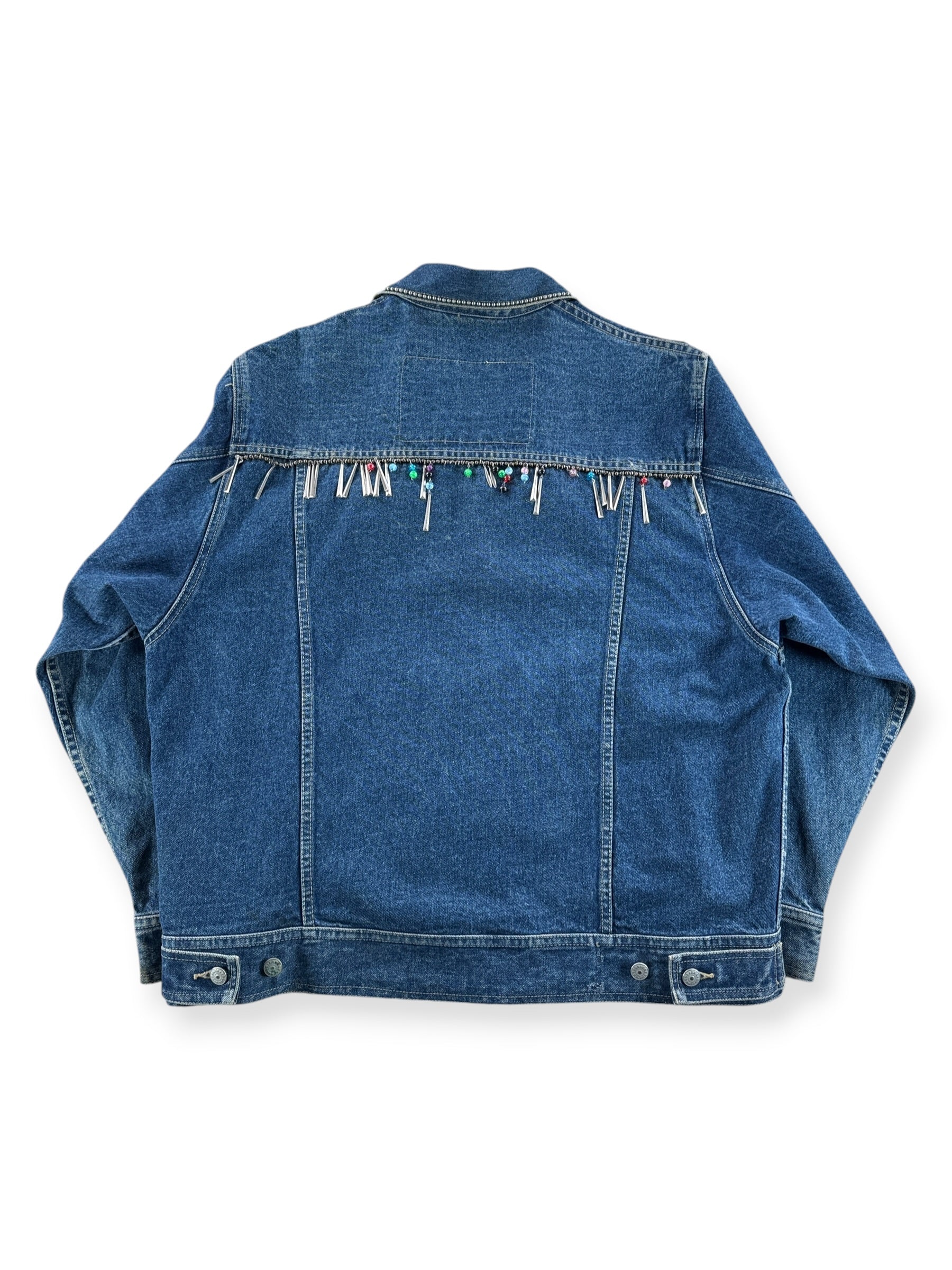 Back of Vintage 90s Studded & Charmed Freego Trucker Jacket SZ L