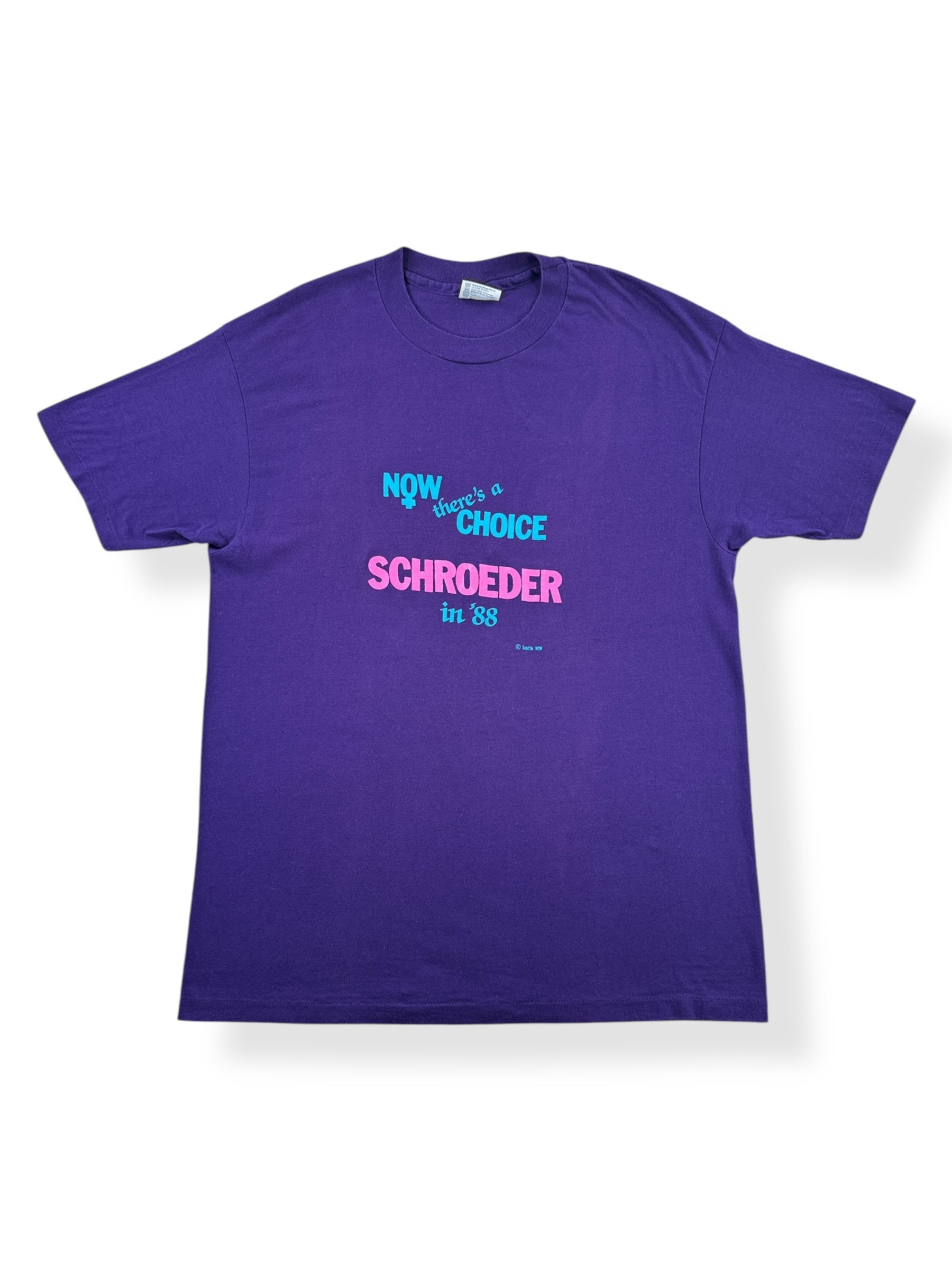 Front of Vintage Pat Schroeder Campaign Tee 1988 SZ L