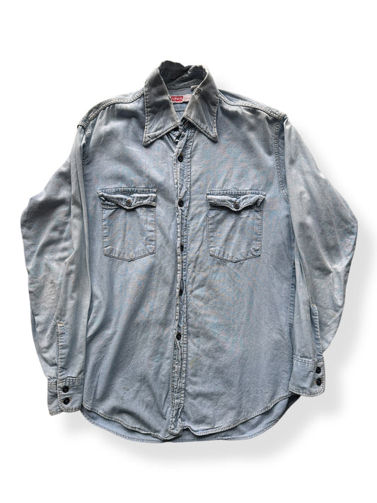 Front of 70s Levis Chambray SZ M