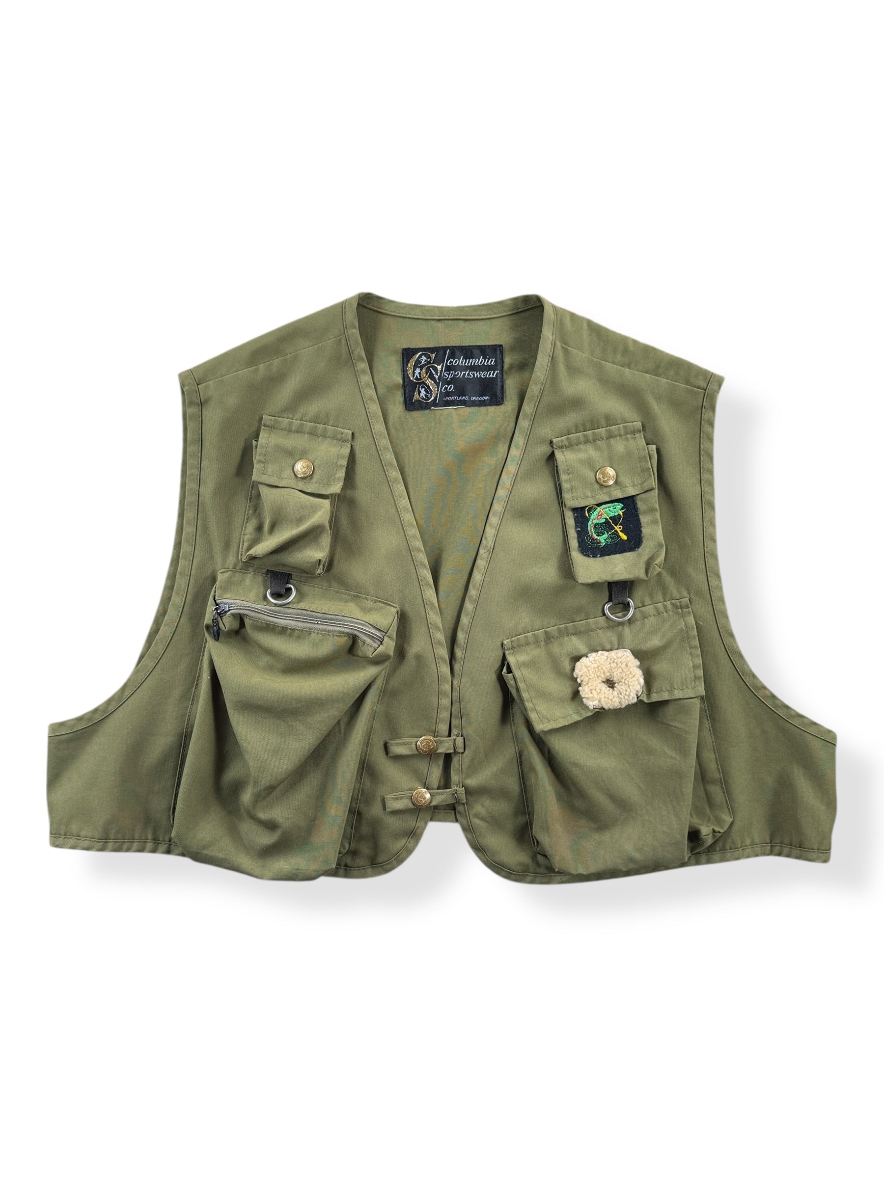 Front of Vintage Columbia Sportswear Fishing Vest SZ L