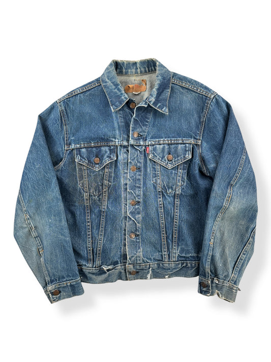 Front of Vintage Big E Levis 70505 Jacket SZ 42 AS IS