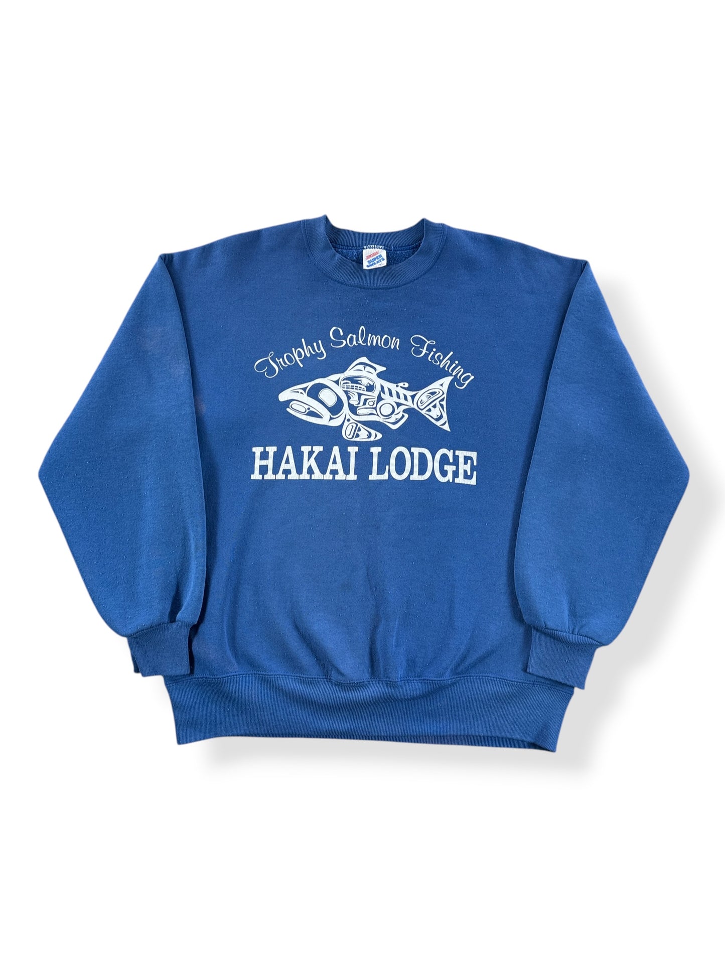 Front of Vintage Hakai Lodge Salmon Fishing Crewneck SZ L (Fits M)