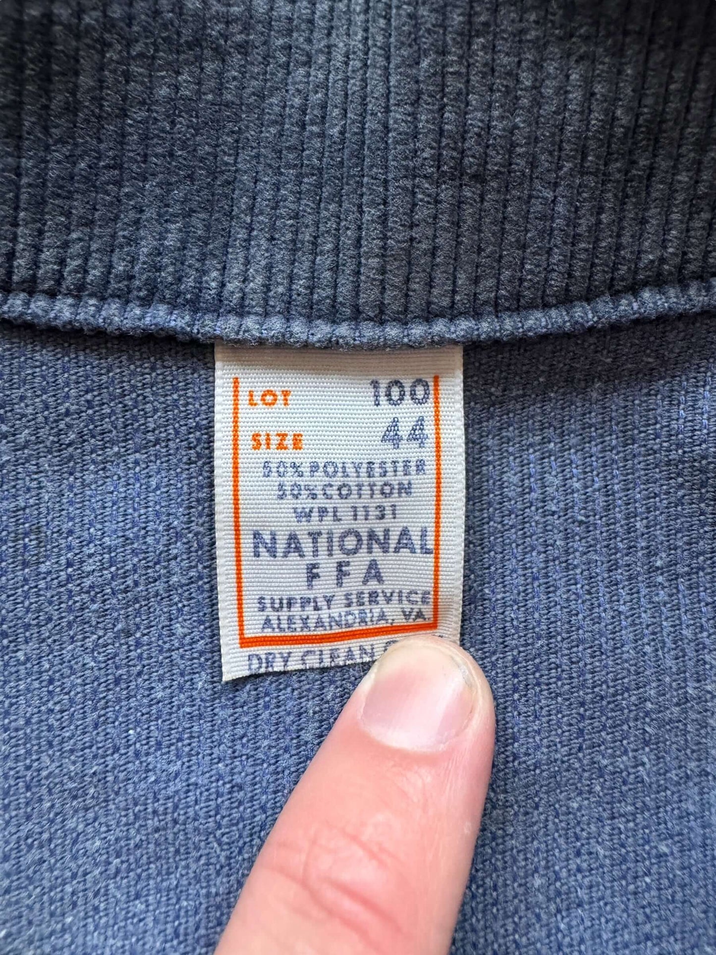 tag on Vintage Faded Bayshore High FL FFA Jacket SZ 44