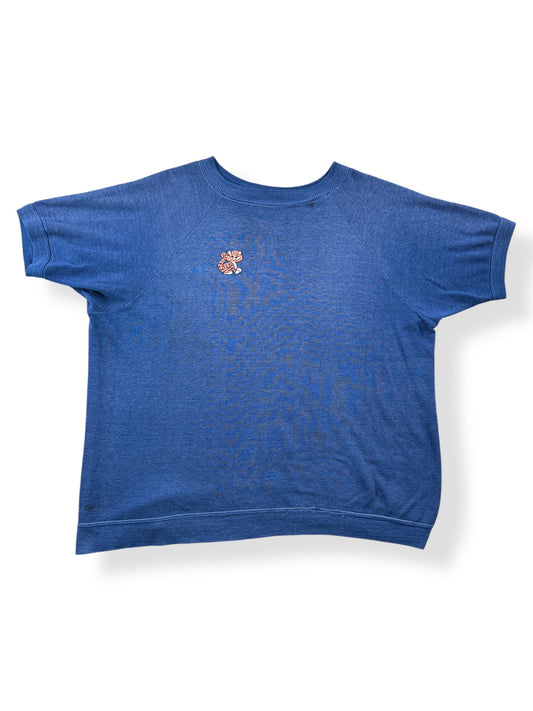 Front of Vintage 70s Tiger Patch Short Sleeve Sweatshirt SZ L