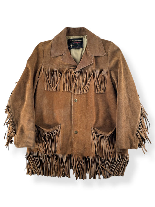 Front of Vintage Ralph Edwards Sportswear Fringed Suede Jacket SZ S