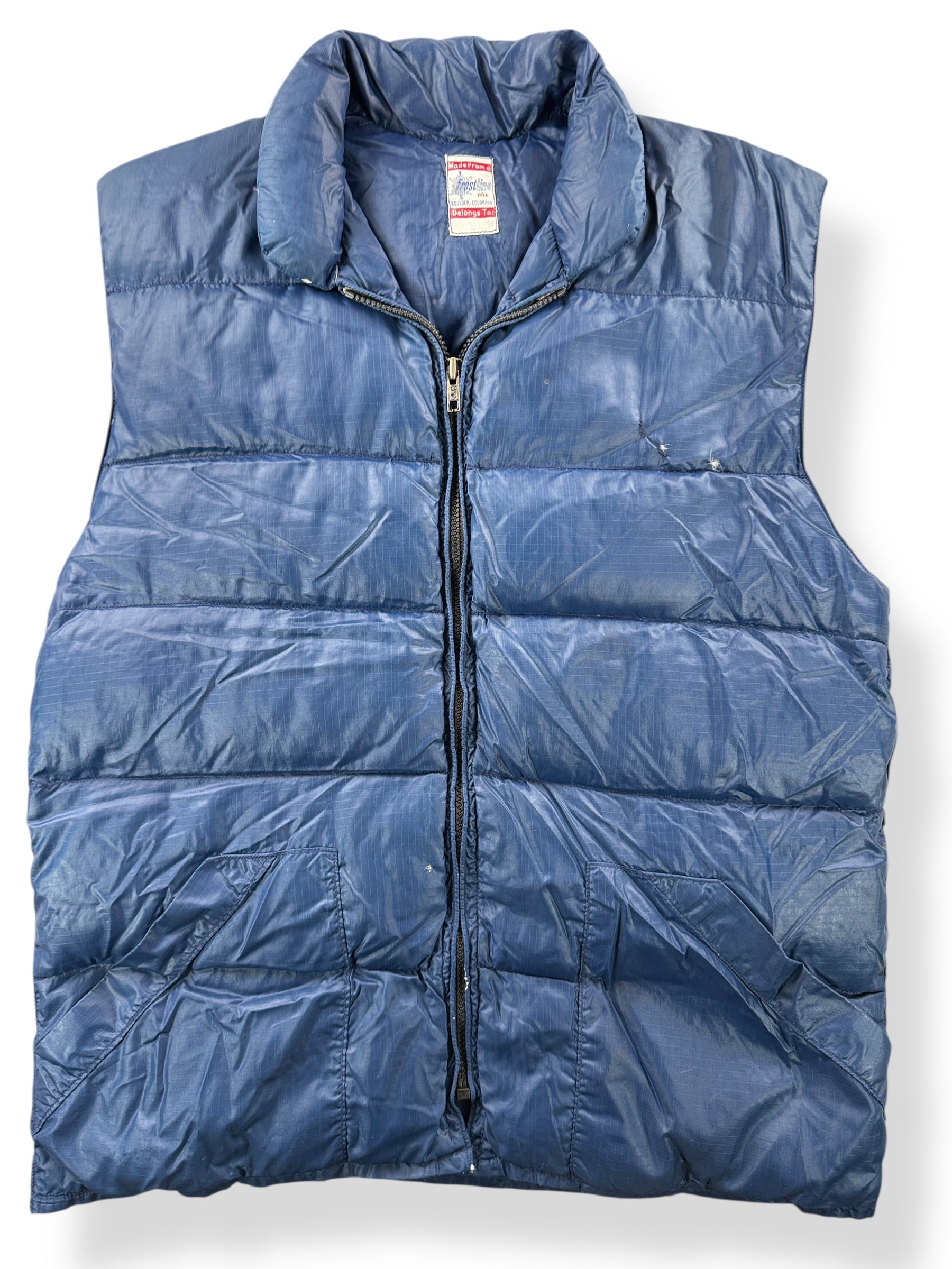 Front Close Up of Vintage Frostline Down Vest SZ M