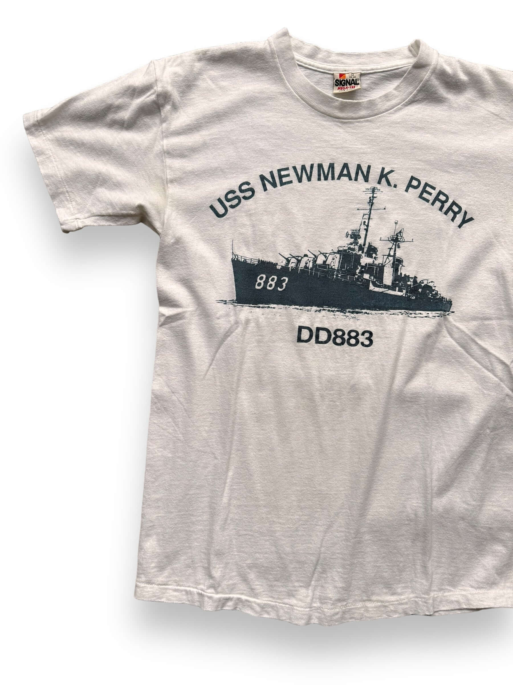 Front Right View of Vintage USS Newman K Perry Tee SZ M | Vintage Military T-Shirts Seattle
