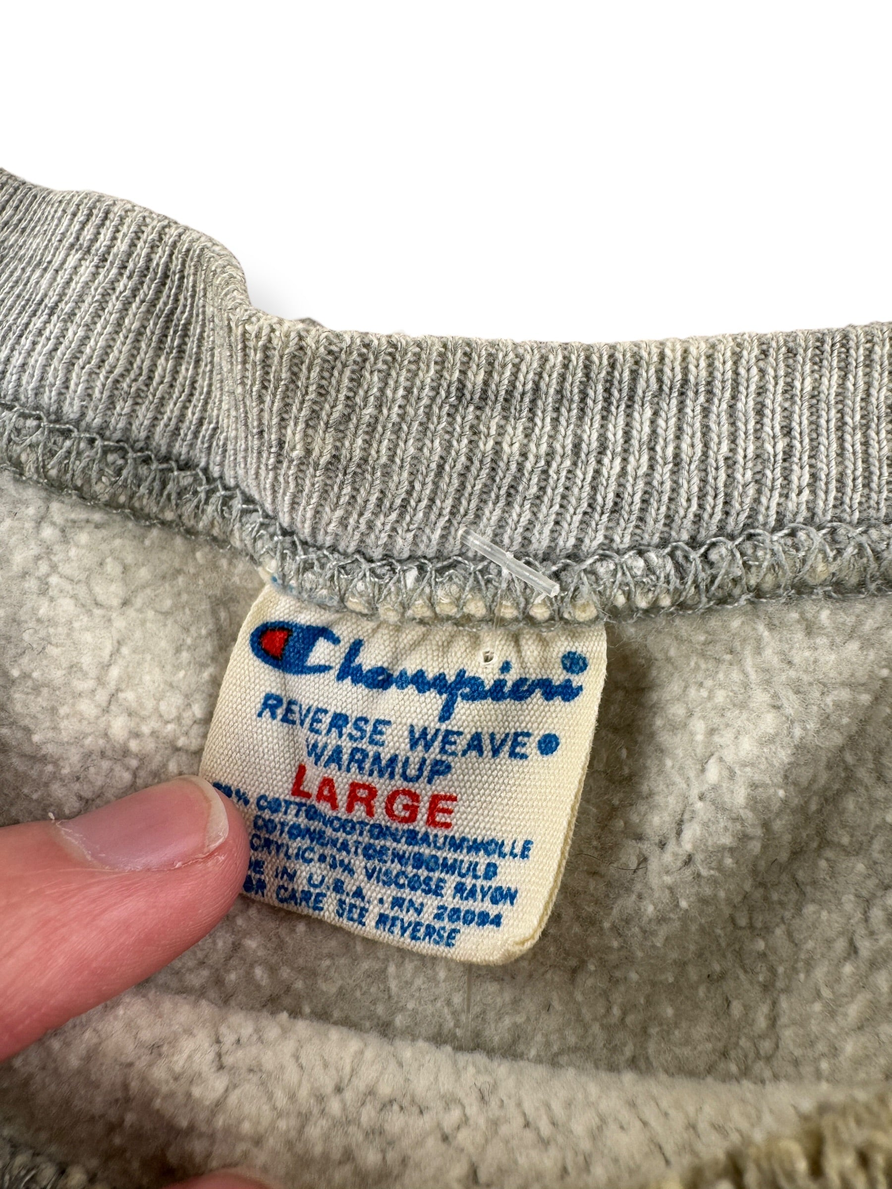 Tag on Vintage St. Lawrence Champion Reverse Weave Crewneck AS IS SZ L