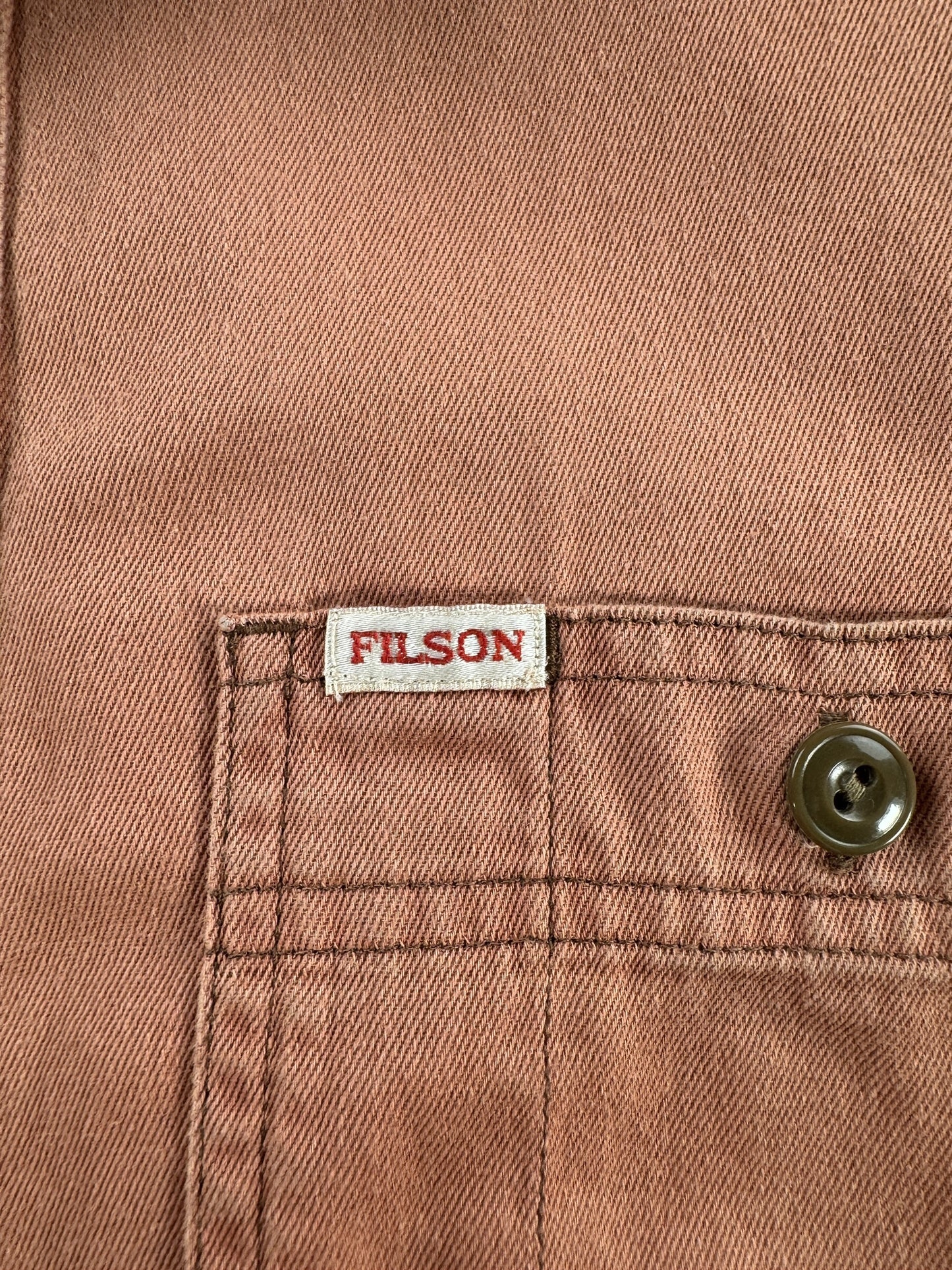 Tag on Filson Sunburn Shipwright Fine Twill Shirt SZ M