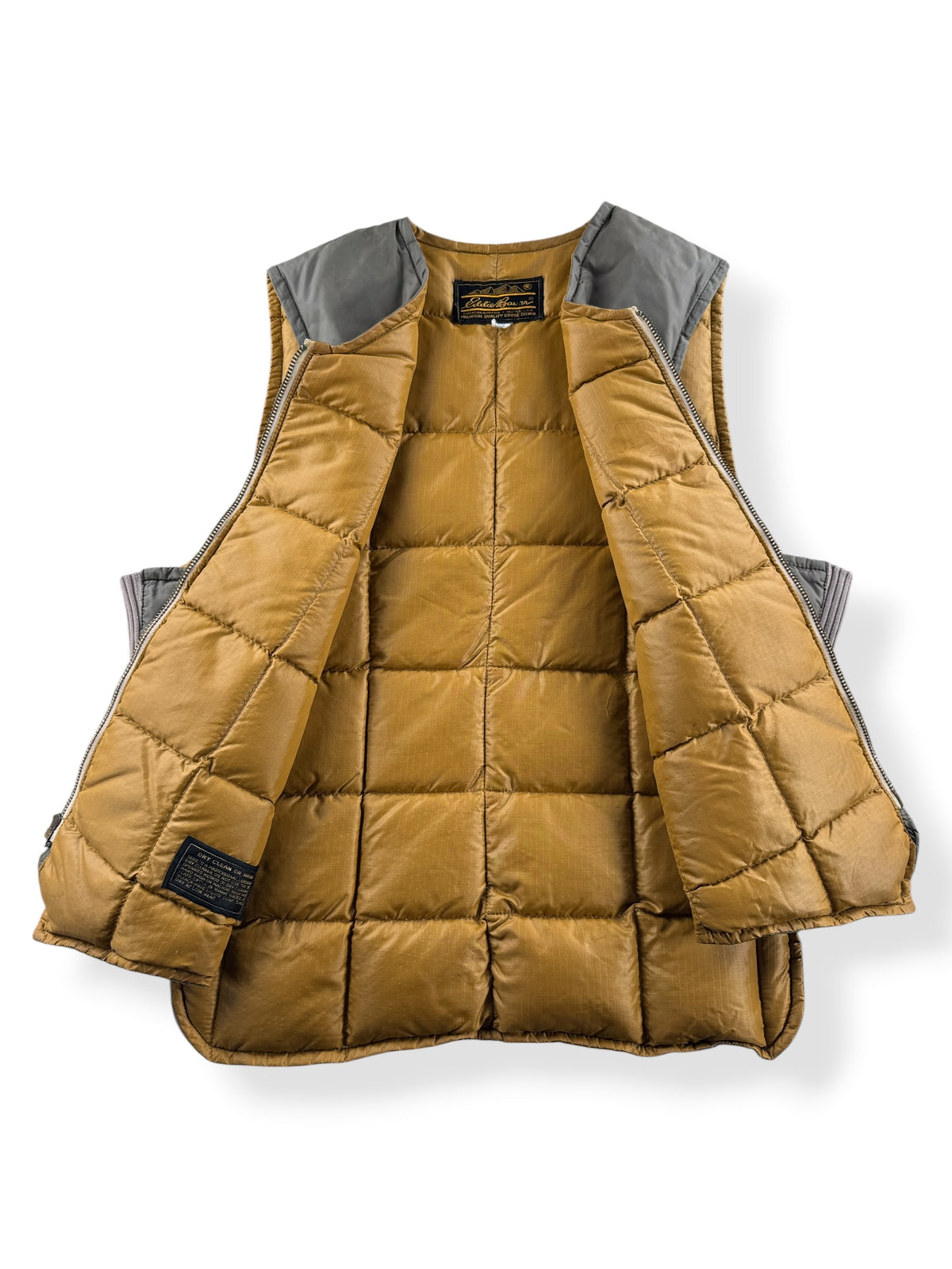 Inside of Vintage 60s Eddie Bauer Goose Down Vest SZ 46 - AS IS