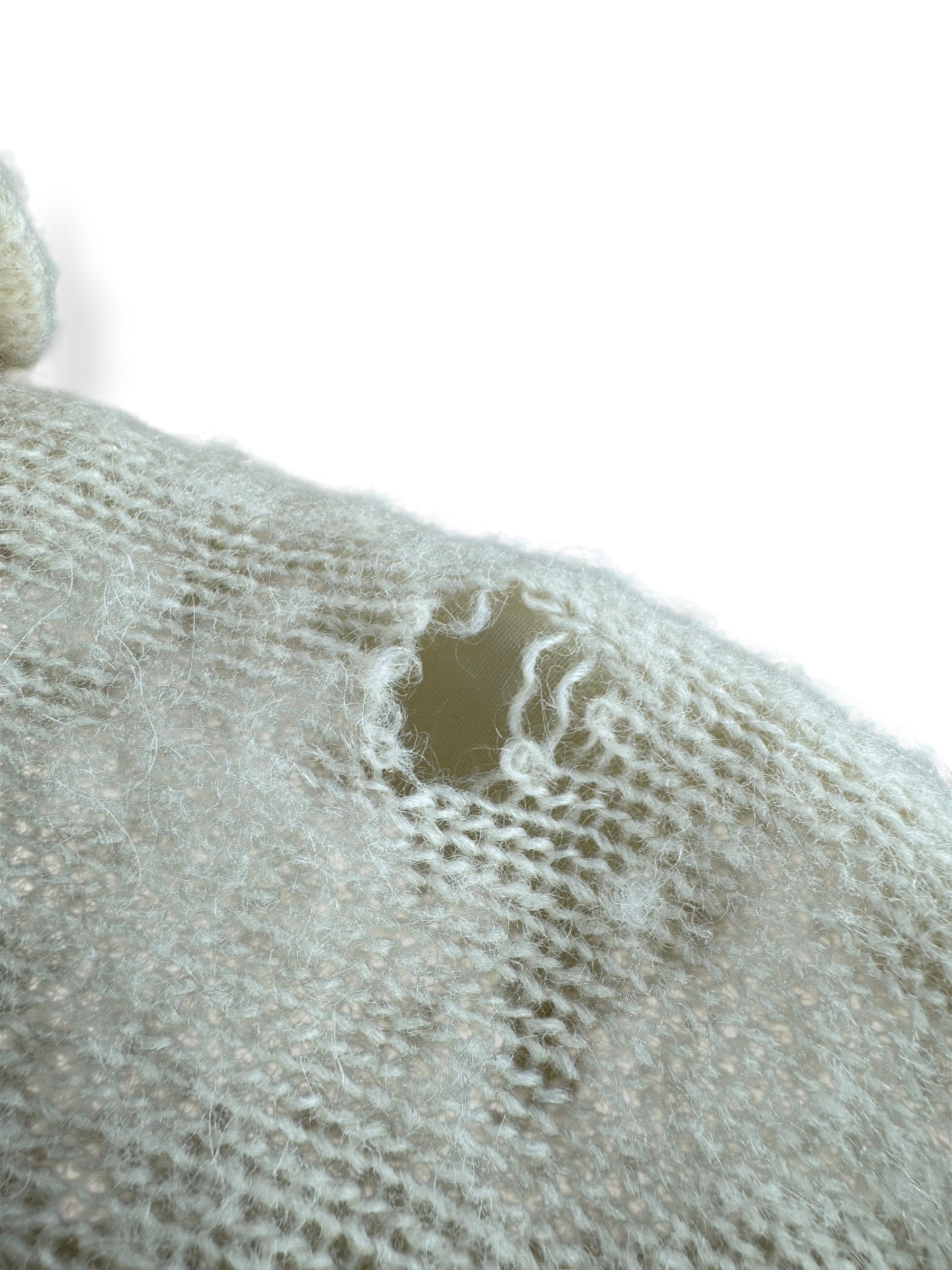 Hole on Vintage Icelandic Wool Zip Up Sweater SZ M
