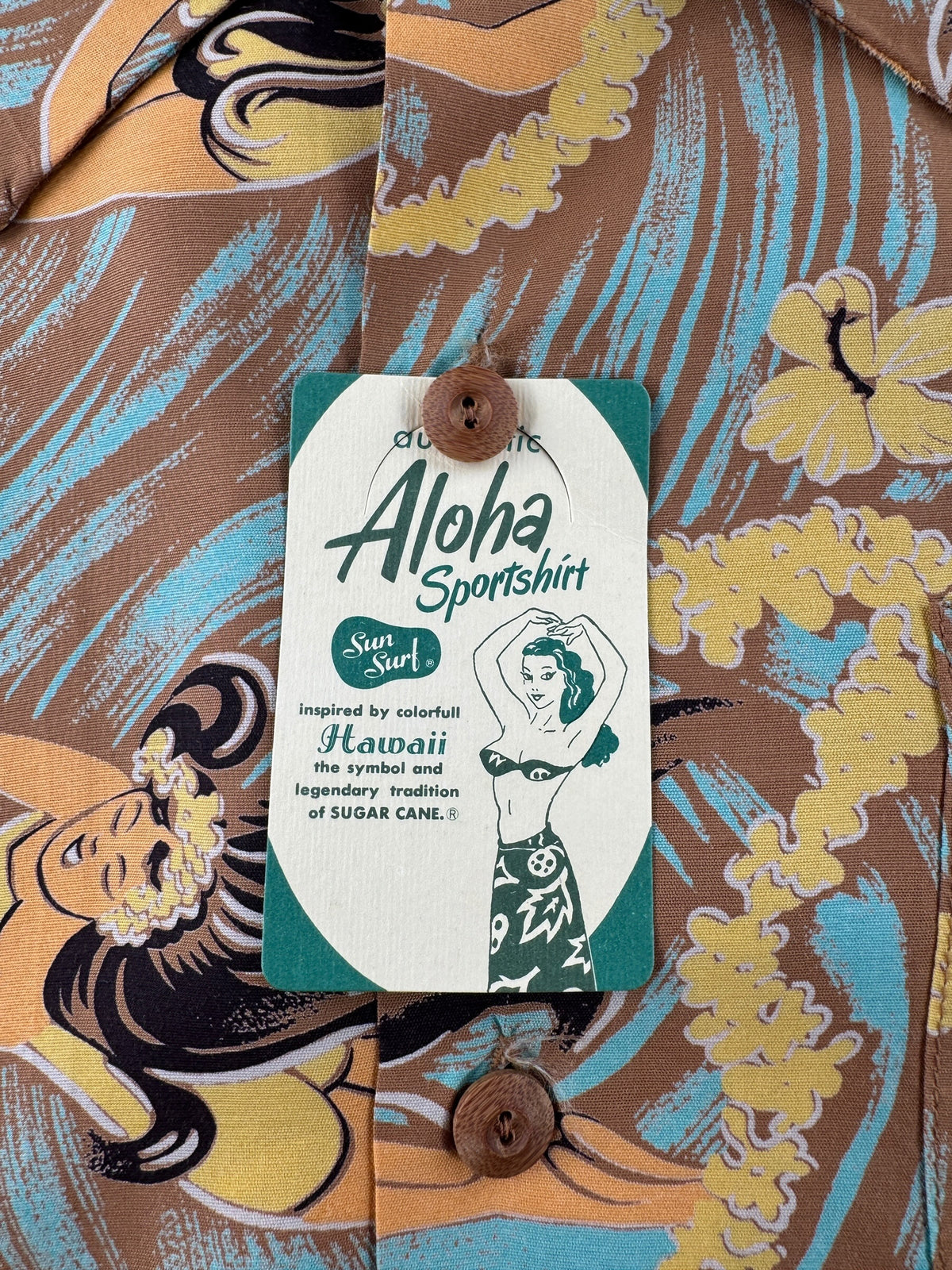 Tag on Deadstock Sun Surf Repro Aloha Shirt SZ L (Fits M)