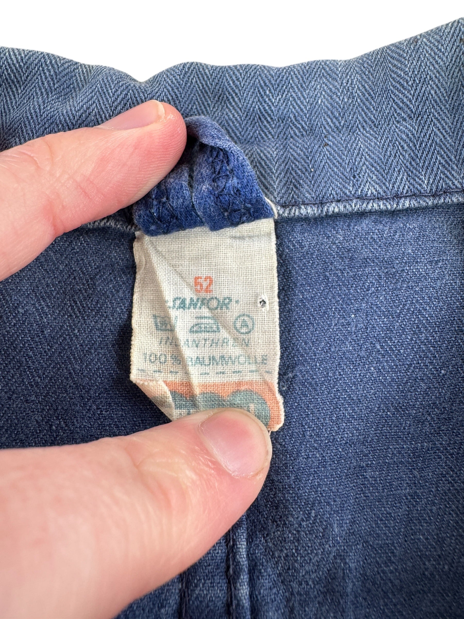 Tag on Vintage Kempel HBT French Chore Coat SZ L