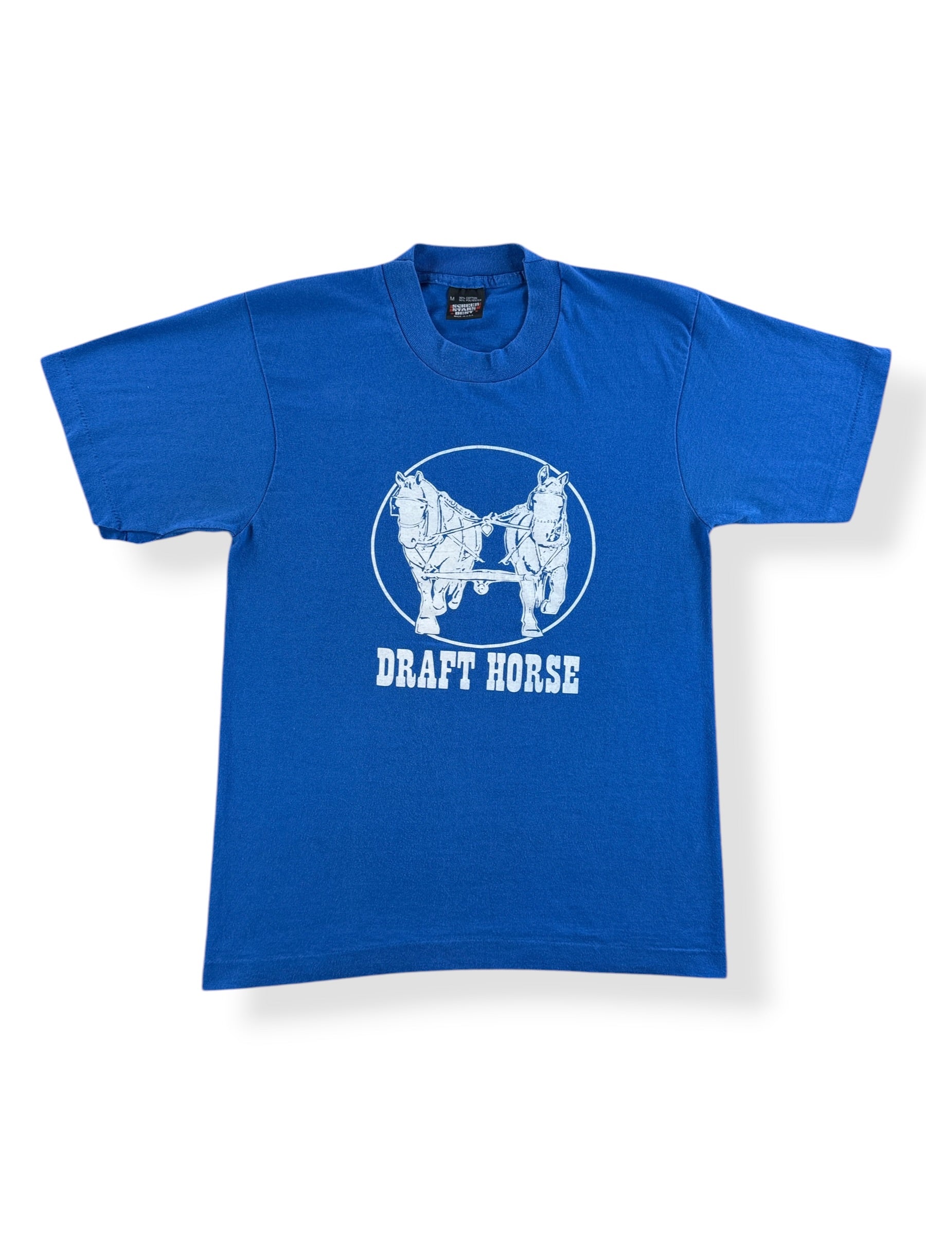 Front of Vintage Draft Horse Tee SZ M (Fits S)