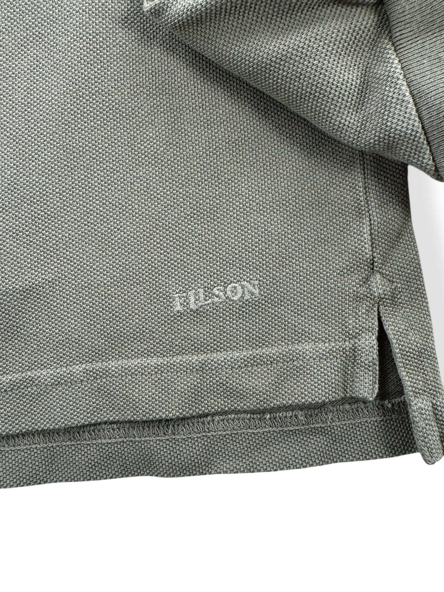 Embroidery on Filson Long Sleeve Polo Shirt SZ M