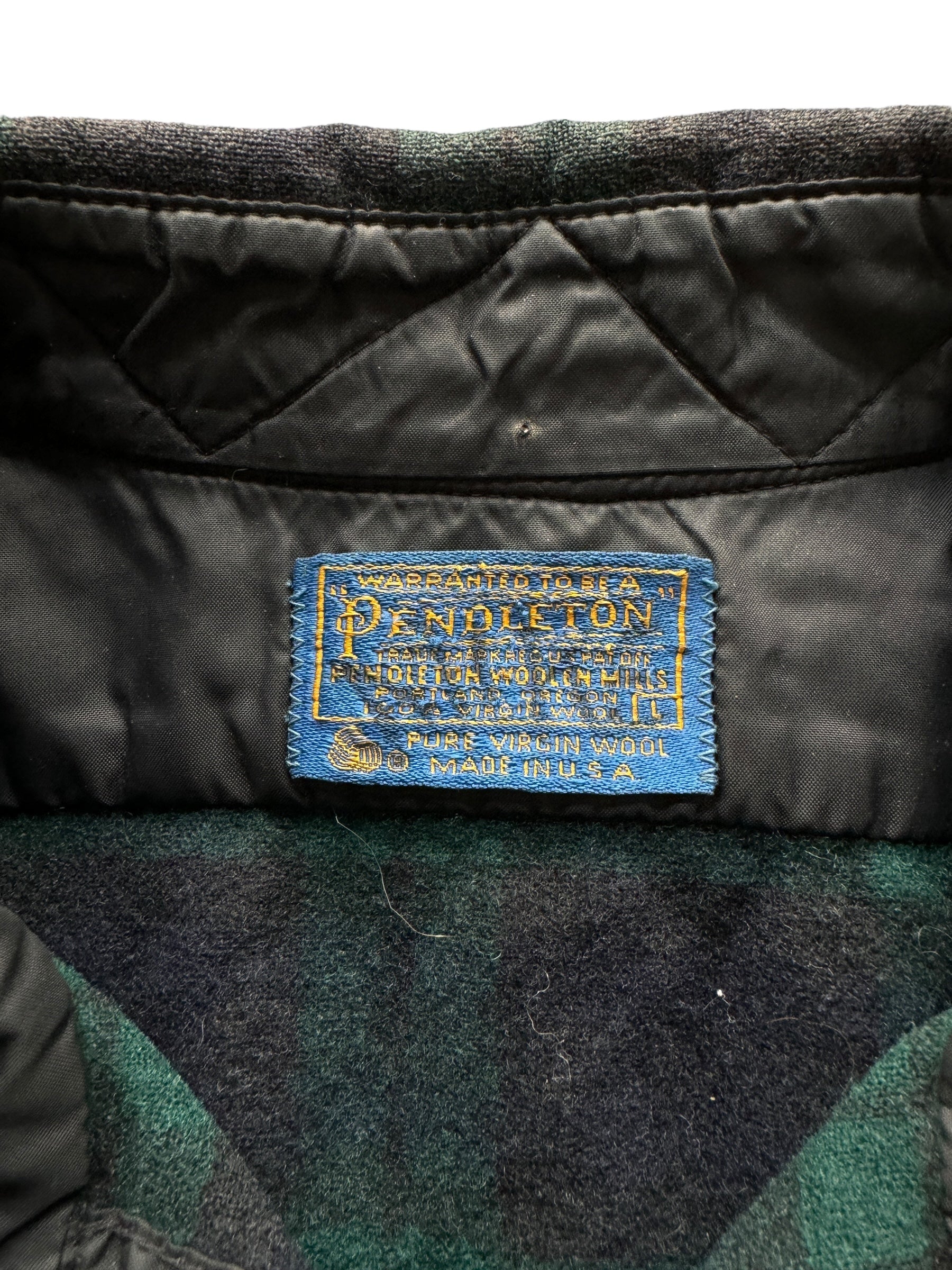 Tag on Pendy Blackwatch Tartan Flannel SZ L