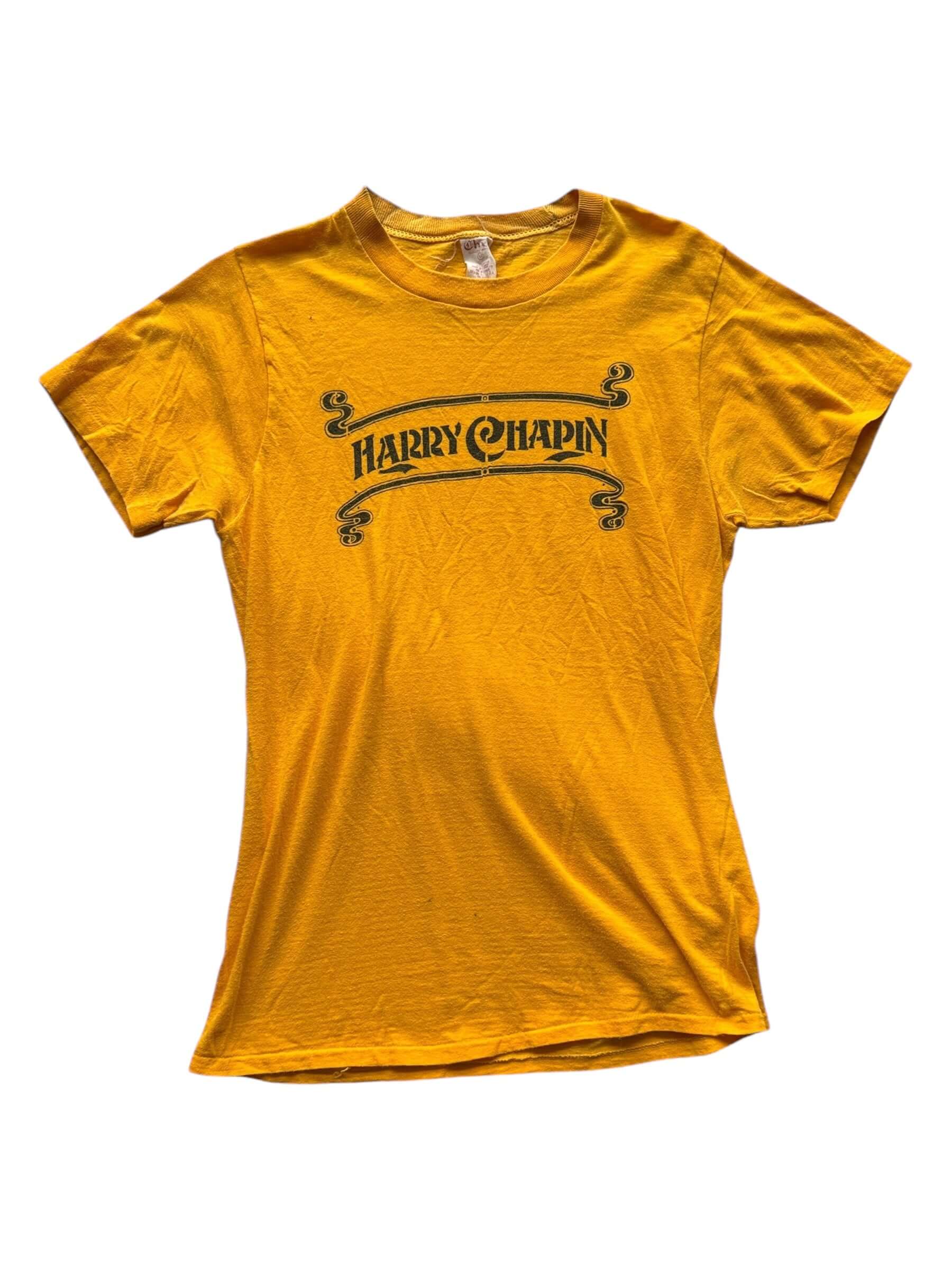 Front View of Vintage Harry Chapin Every Year Is World Hunger Year Tee M