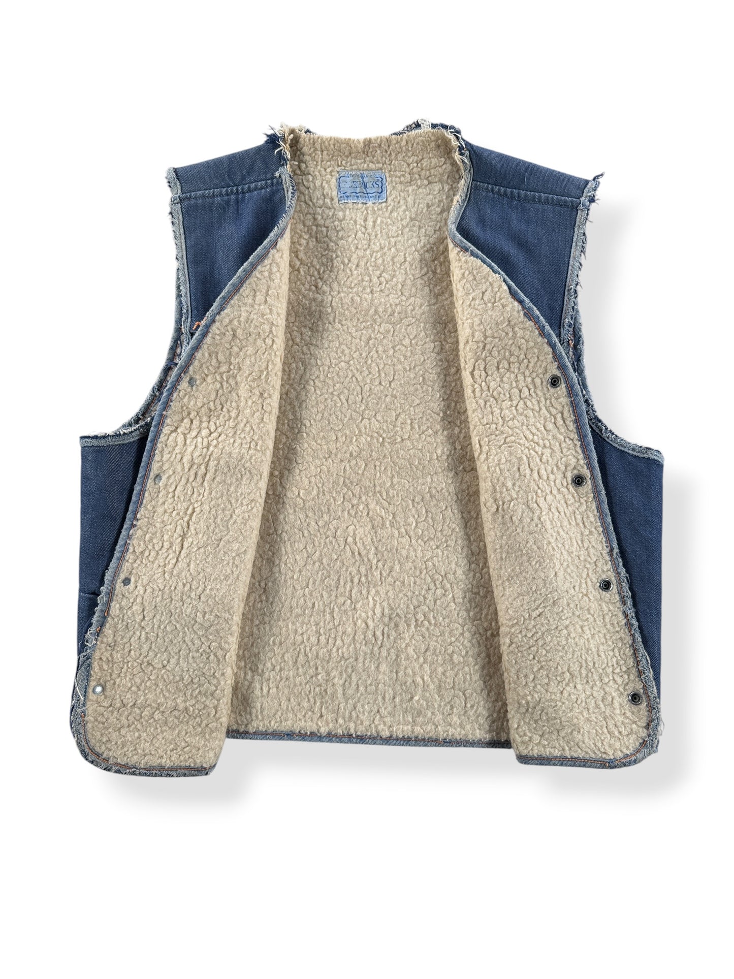 Inside of Vintage 60s Roebucks Vest SZ S