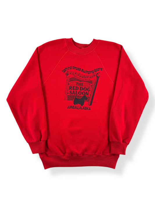 Front of Vintage Red Dog Saloon Crewneck SZ S (Fits XS)