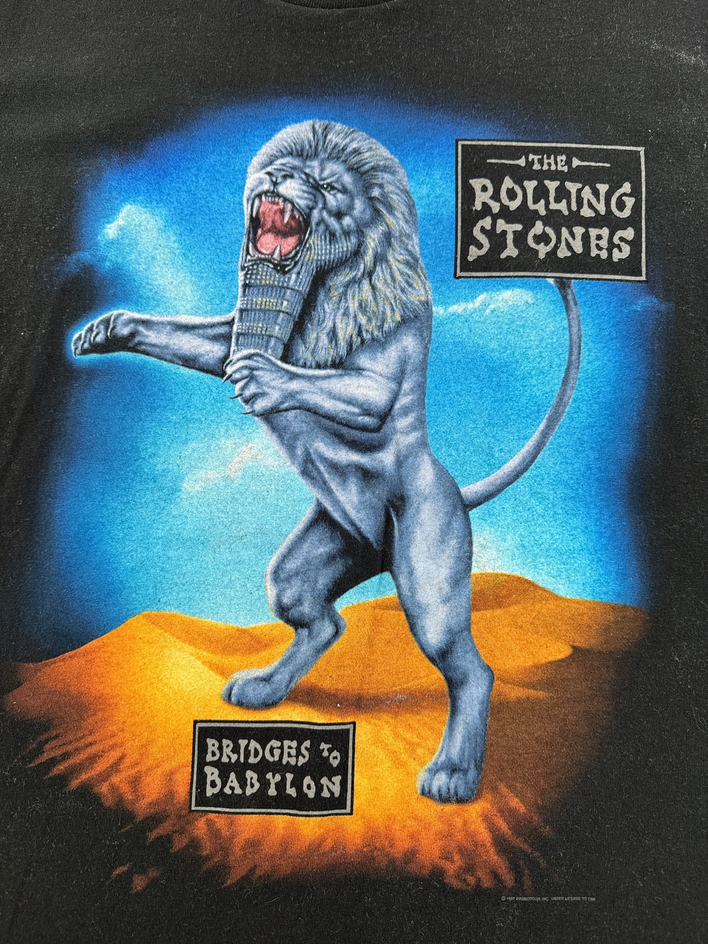 Graphic of Vintage Rolling Stones Bridges to Babylon Tee SZ XL (Fits L)