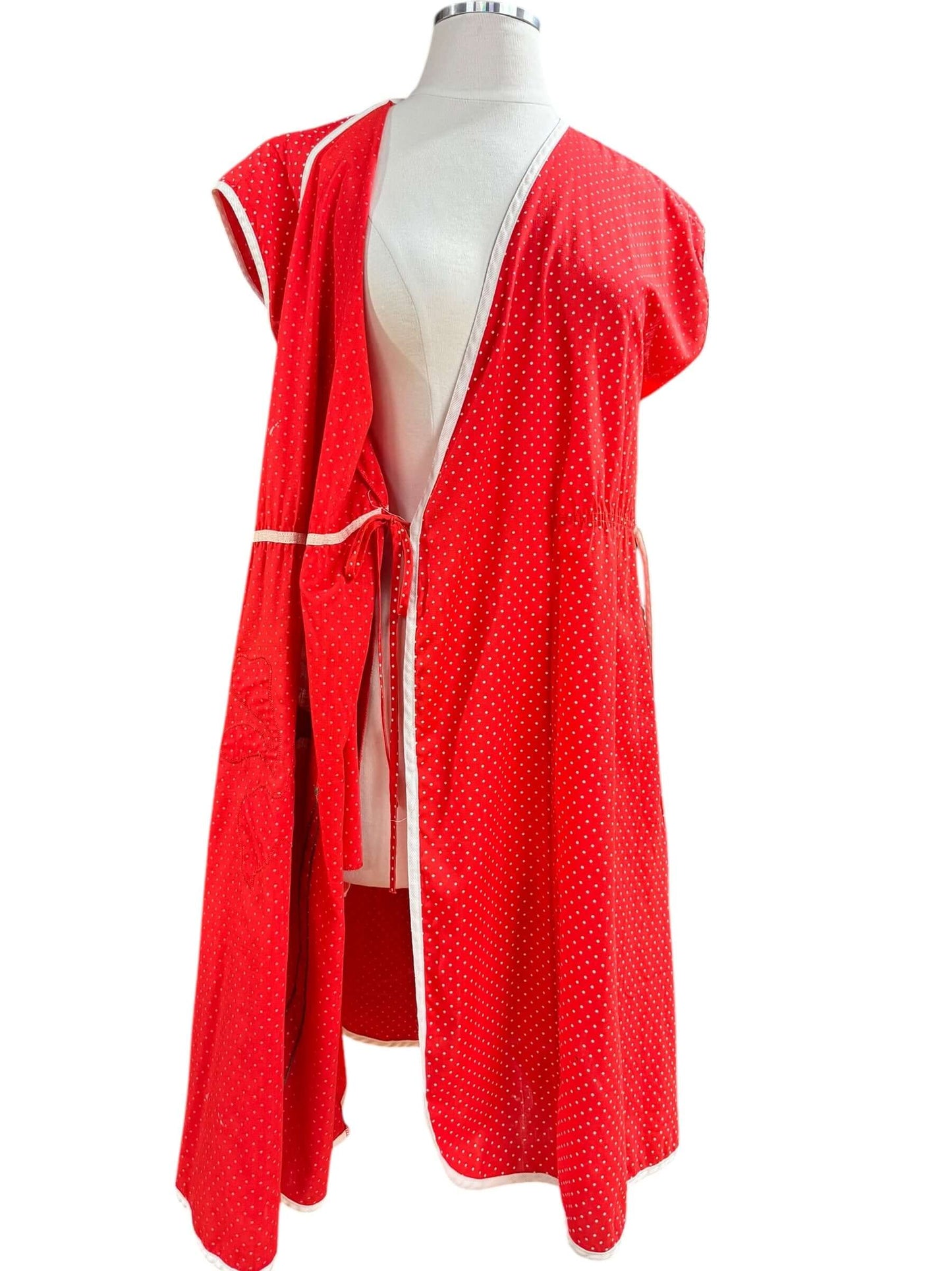 OPen view of 1970s Ava Bergman Wrap Dress L