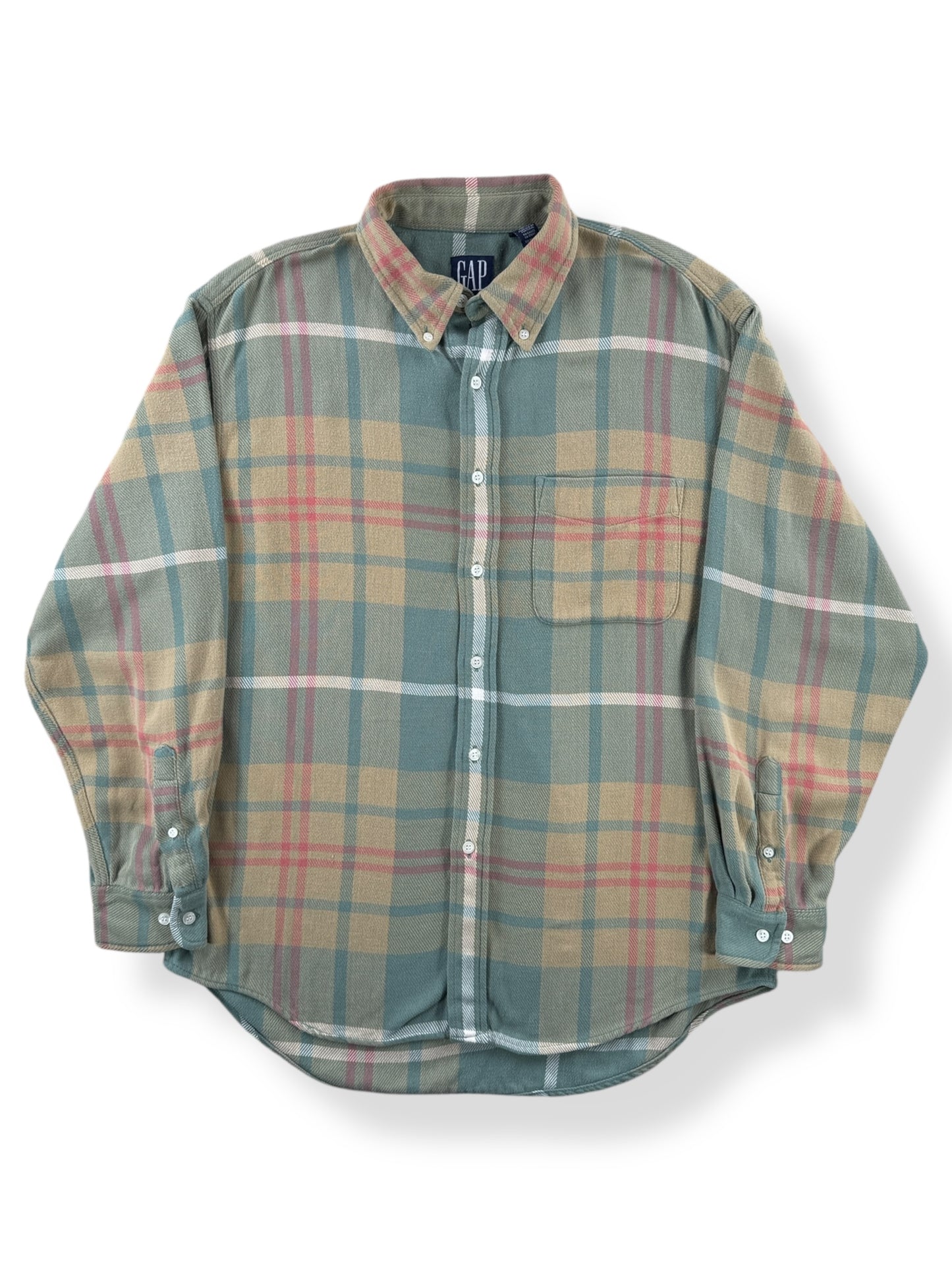 Front of Vintage Pastel Gap Cotton Flannel SZ L