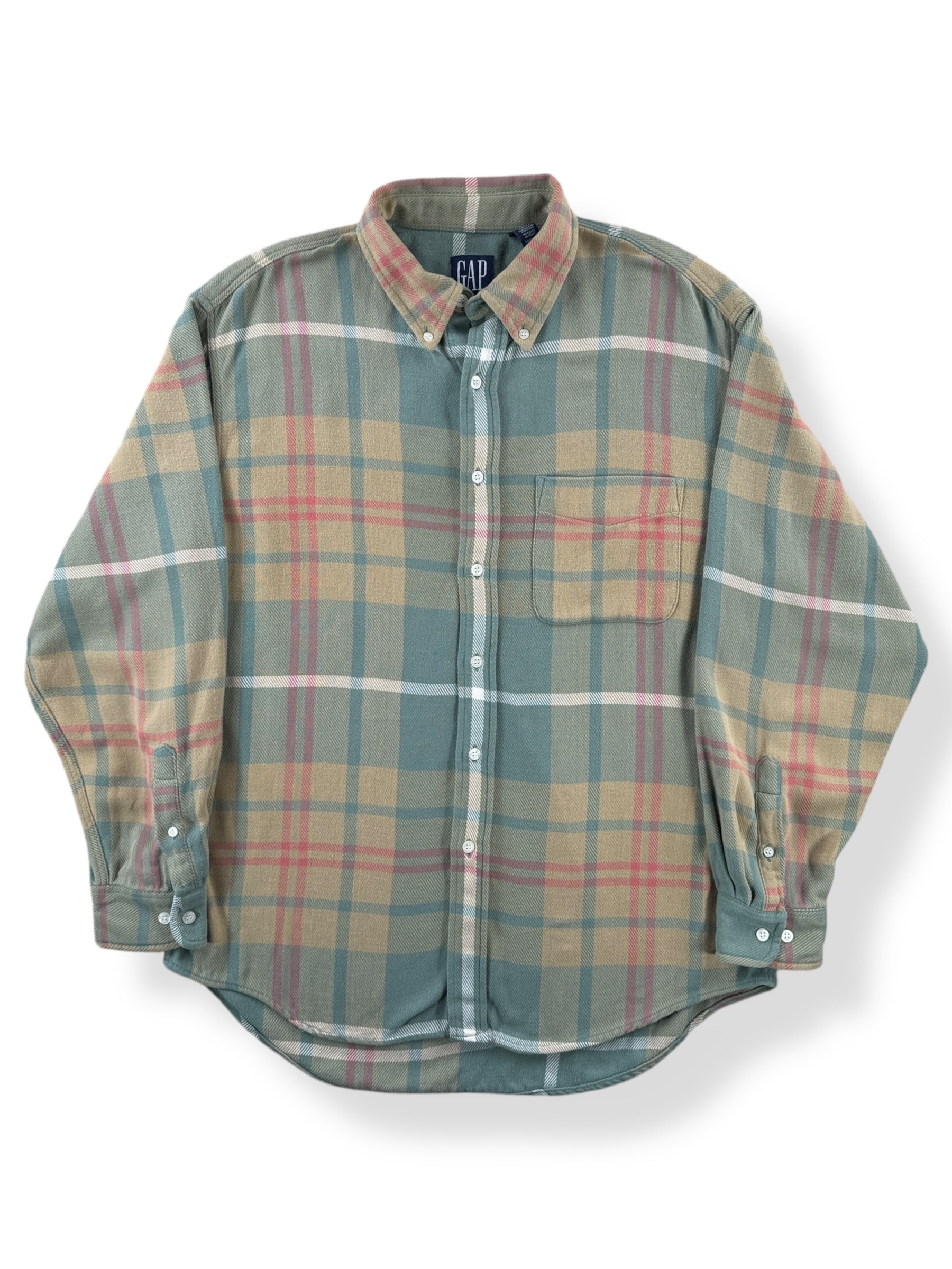 Front of Vintage Pastel Gap Cotton Flannel SZ L