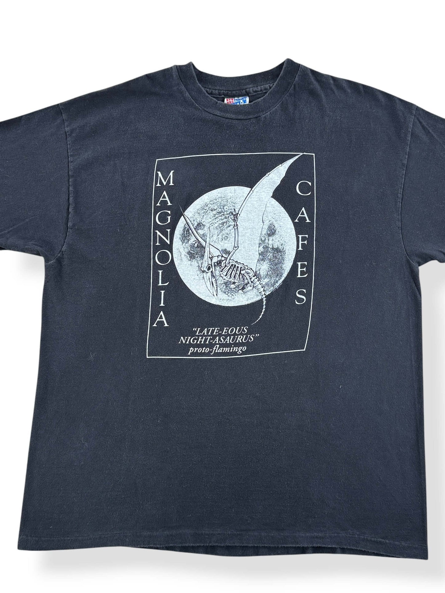 Front Close Up of Vintage Magnolia Cafe Austin TX Tee SZ XL