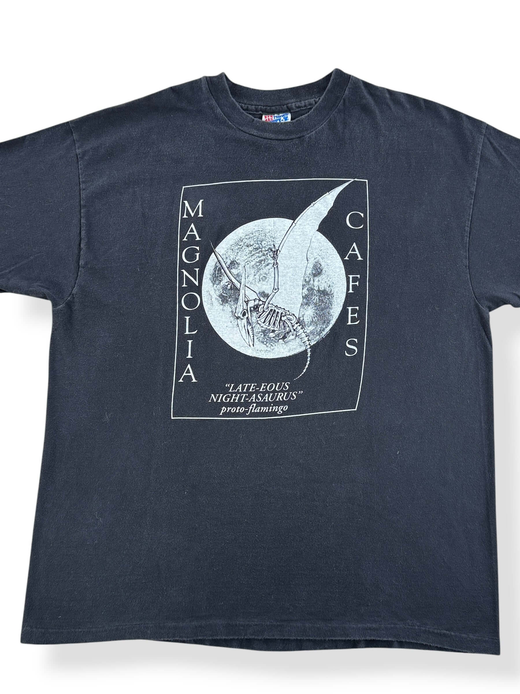 Front Close Up of Vintage Magnolia Cafe Austin TX Tee SZ XL