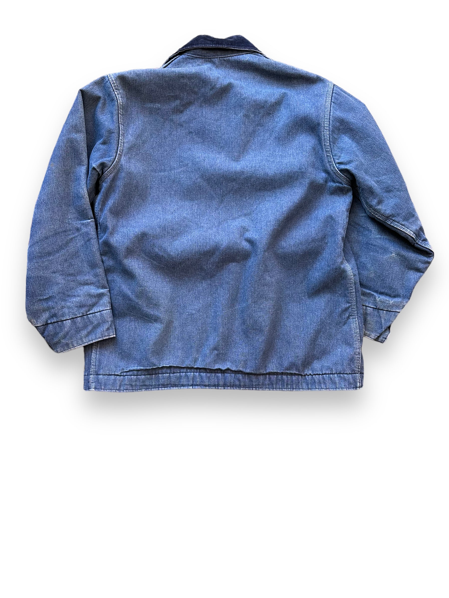 Rear View of Vintage Big Mac Blanket Lined Denim Chore Coat SZ XL | Vintage Denim Chore Coat | Barn Owl Vintage Seattle