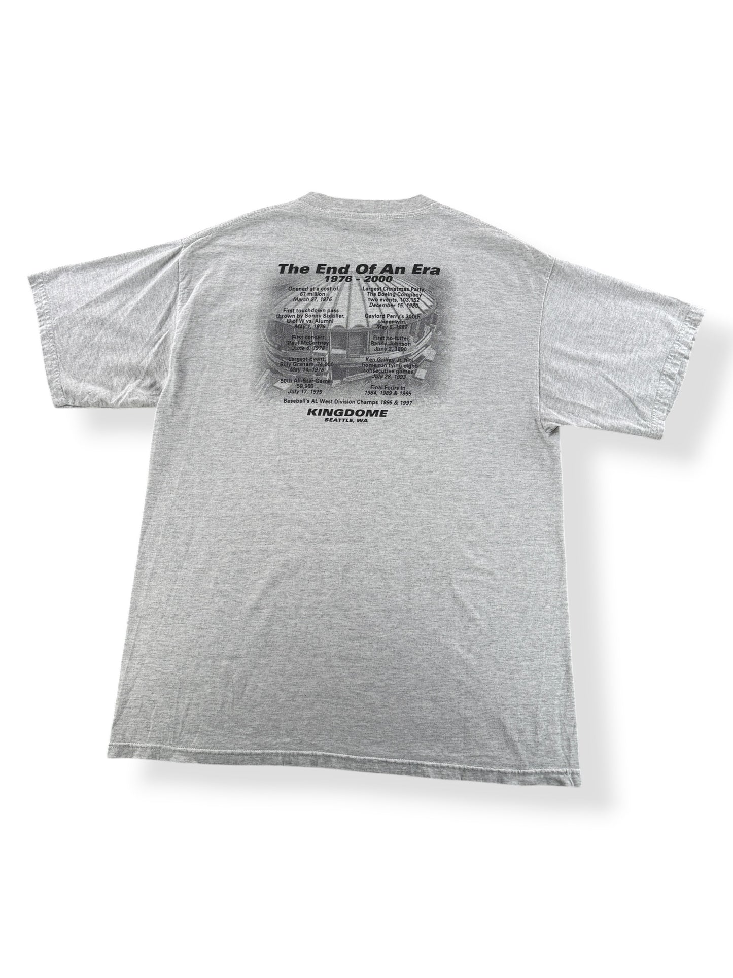 Back of Vintage Seattle Kingdome End Of An Era Tee SZ XL