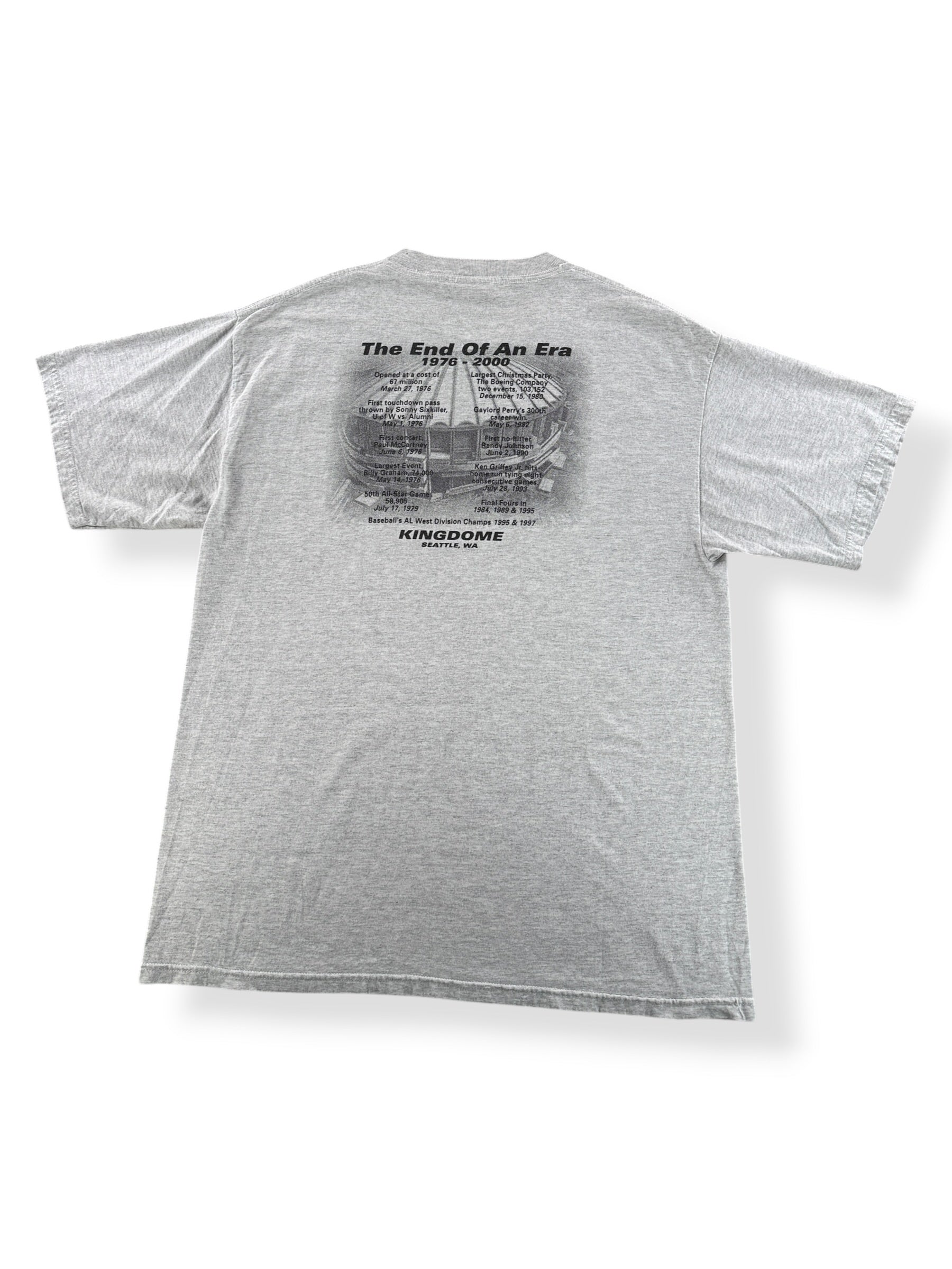 Back of Vintage Seattle Kingdome End Of An Era Tee SZ XL